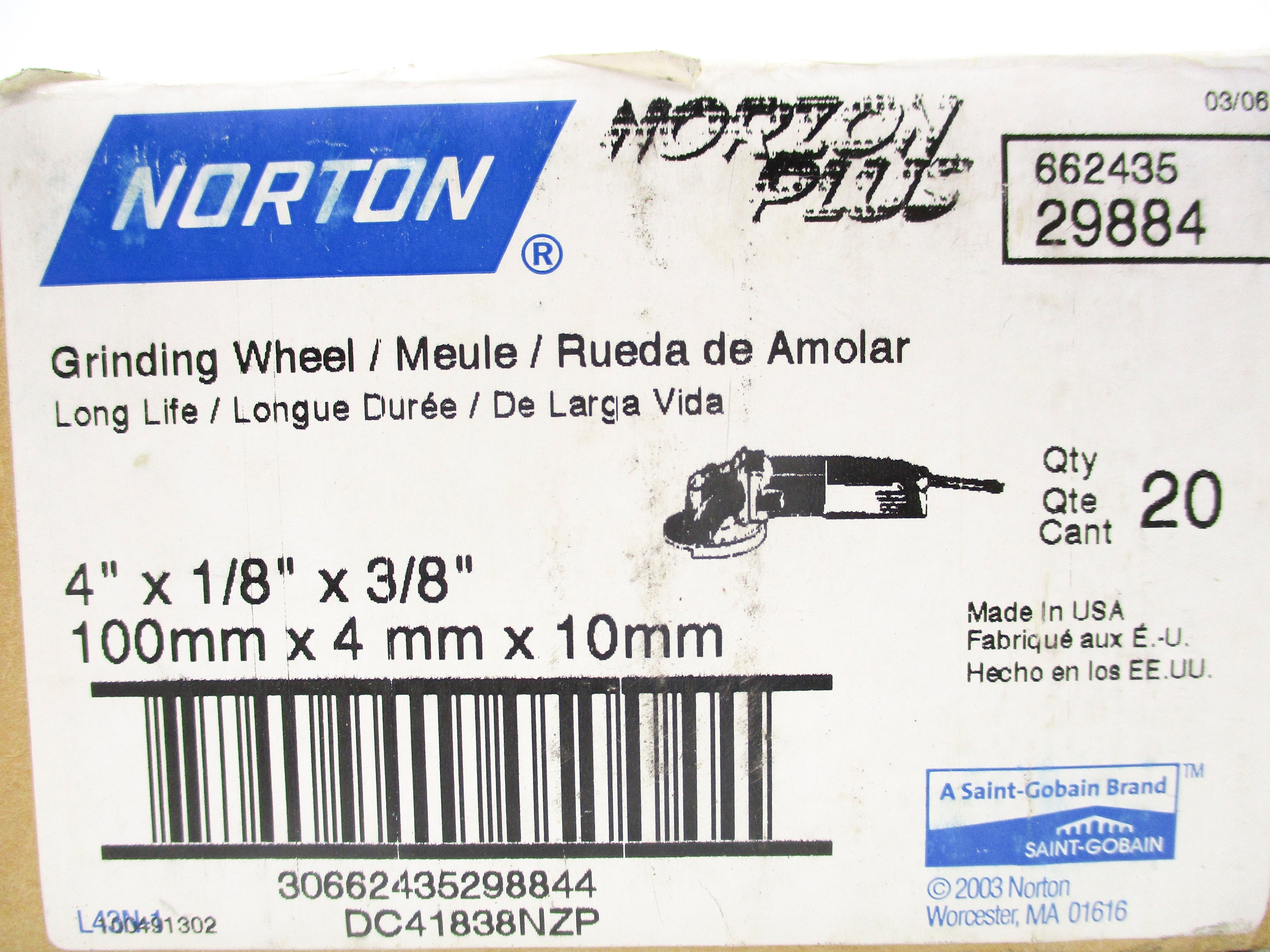 NORTON 29884 (PKG OF 20) NSFS