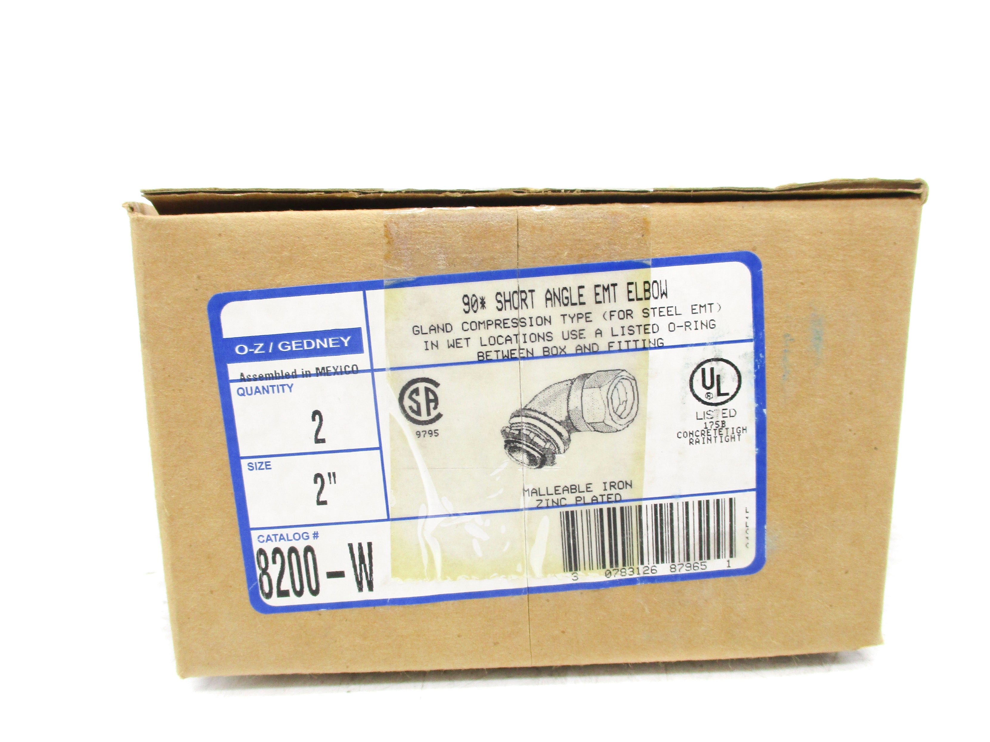 O-Z GEDNEY 8200-W (PKG OF 2) NSMP