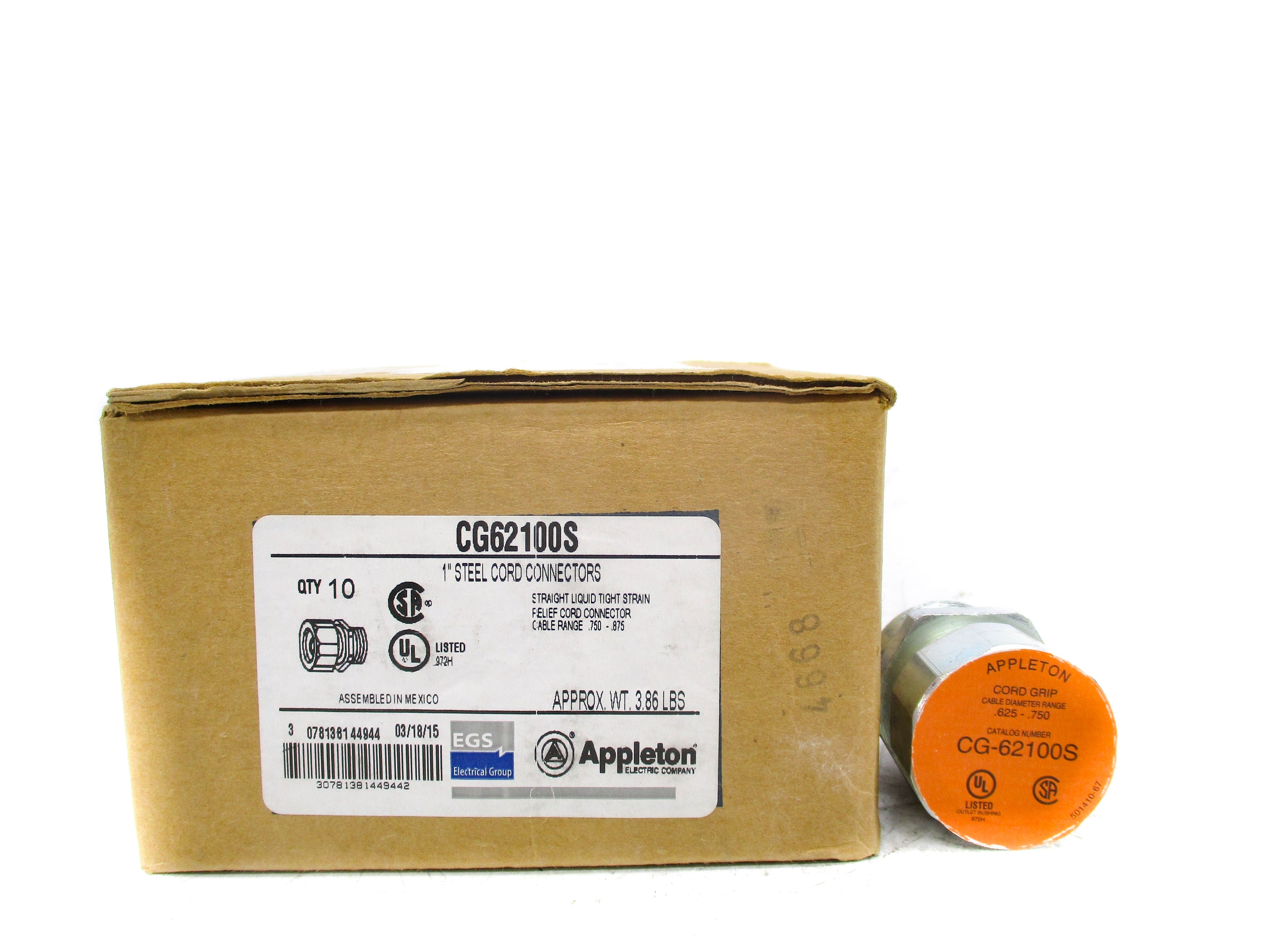 APPLETON CG62100S (PKG OF 10) NSMP