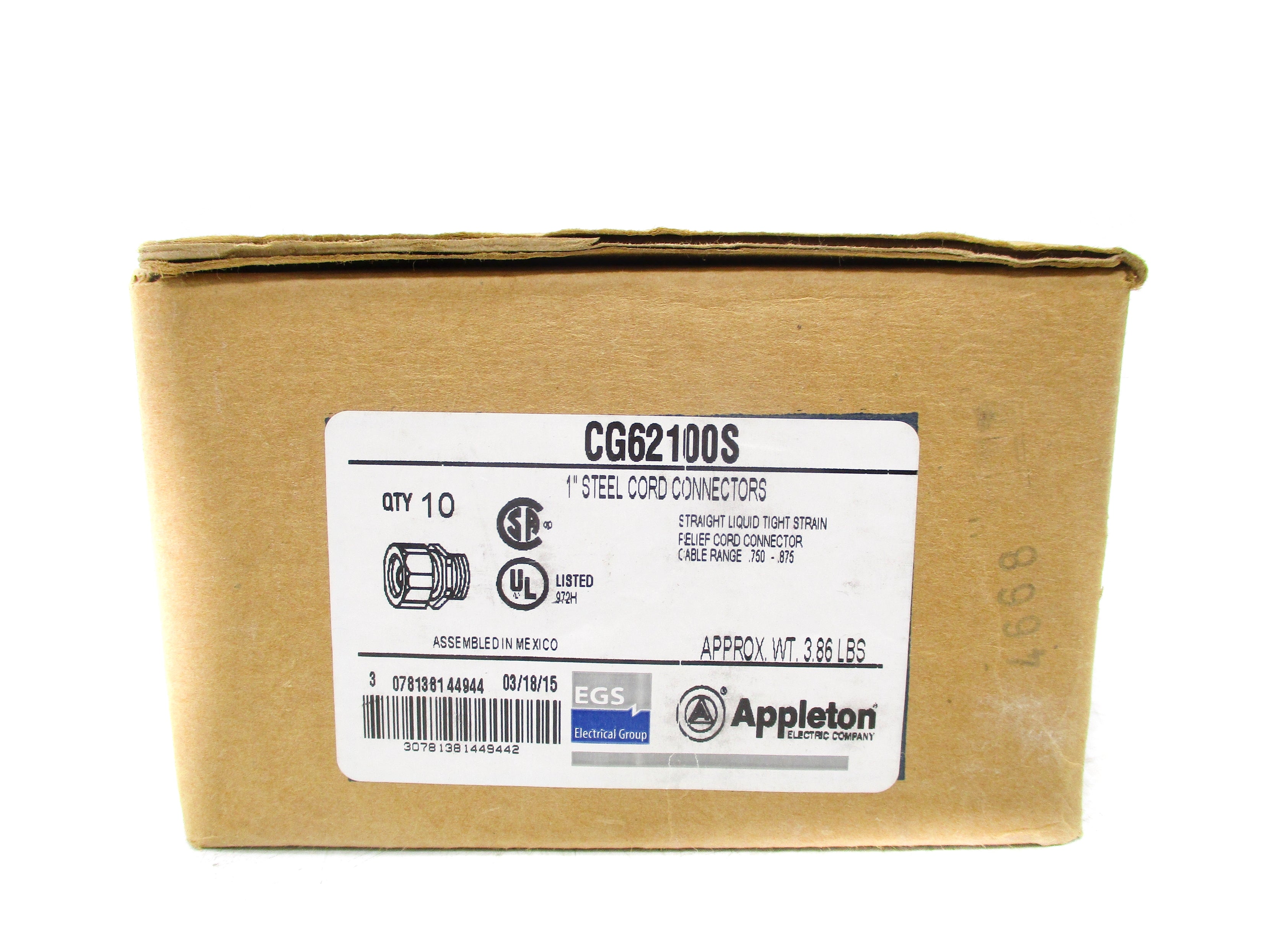APPLETON CG62100S (PKG OF 10) NSMP
