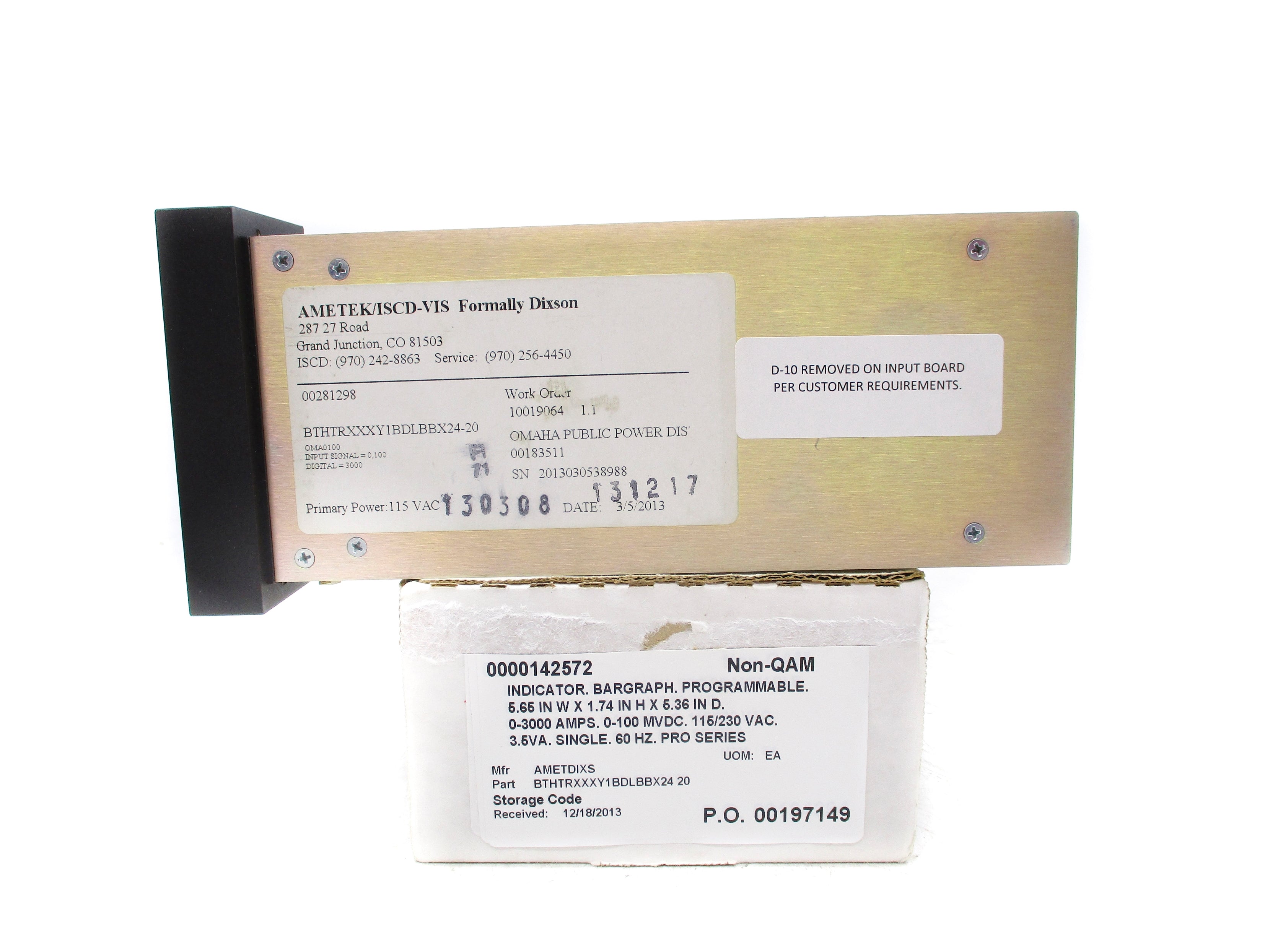 AMETEK BTHTRXXXY1BDLBBX2420 0-3000 NSMP