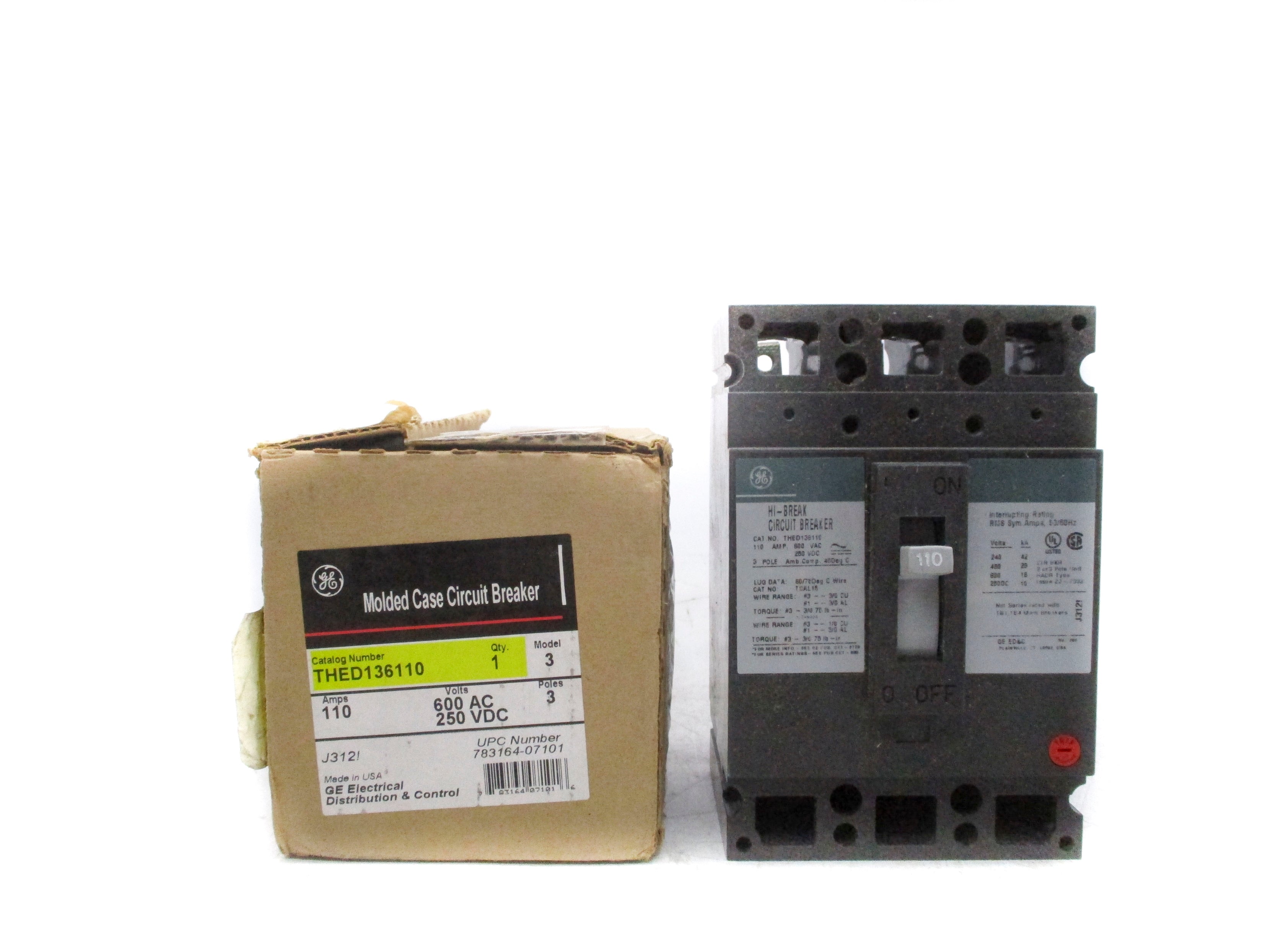 GENERAL ELECTRIC THED136110 110A 600VAC NSMP