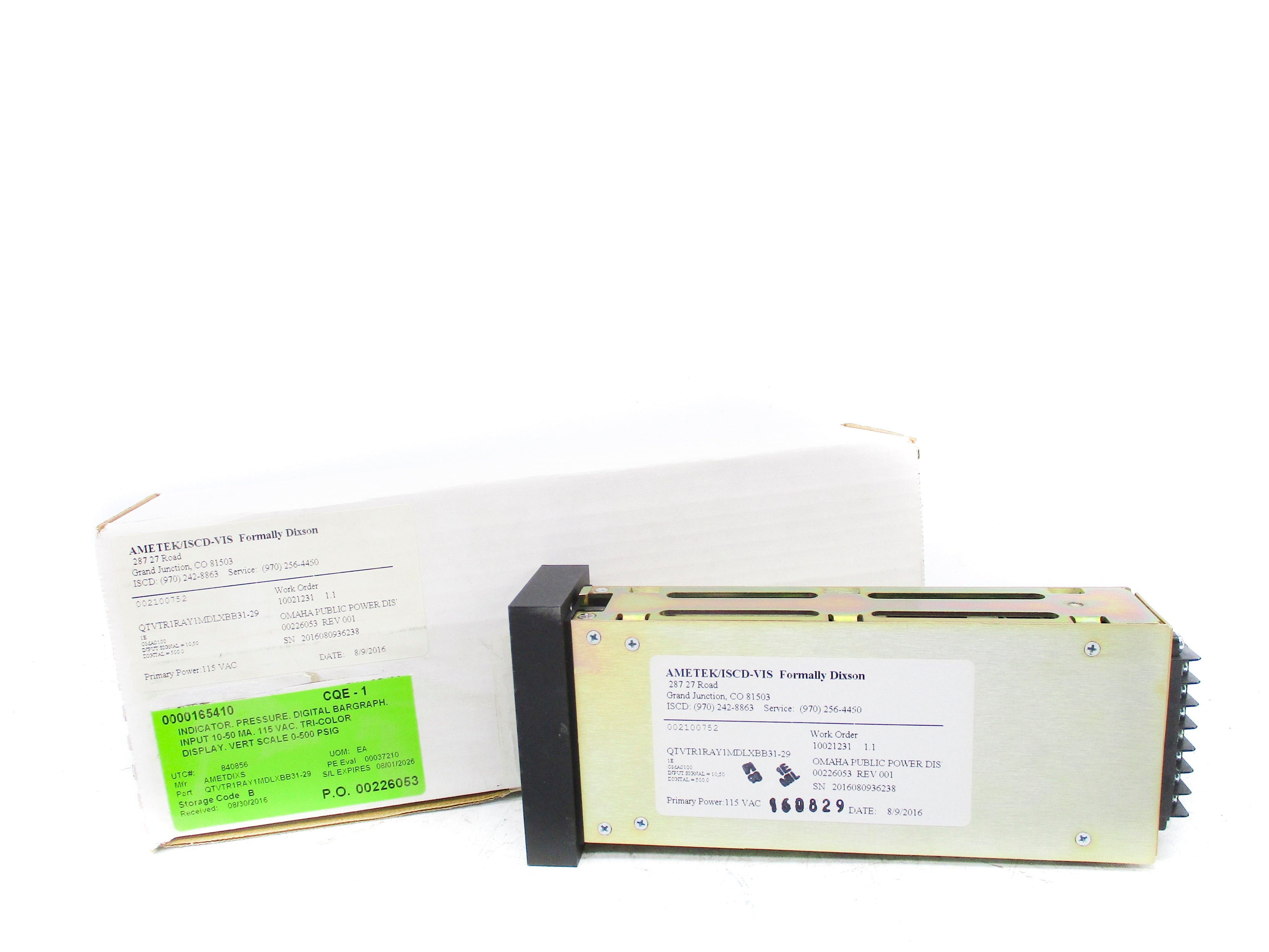 AMETEK QTVTR1RAY1MDLXBB31-29 0-500 NSMP