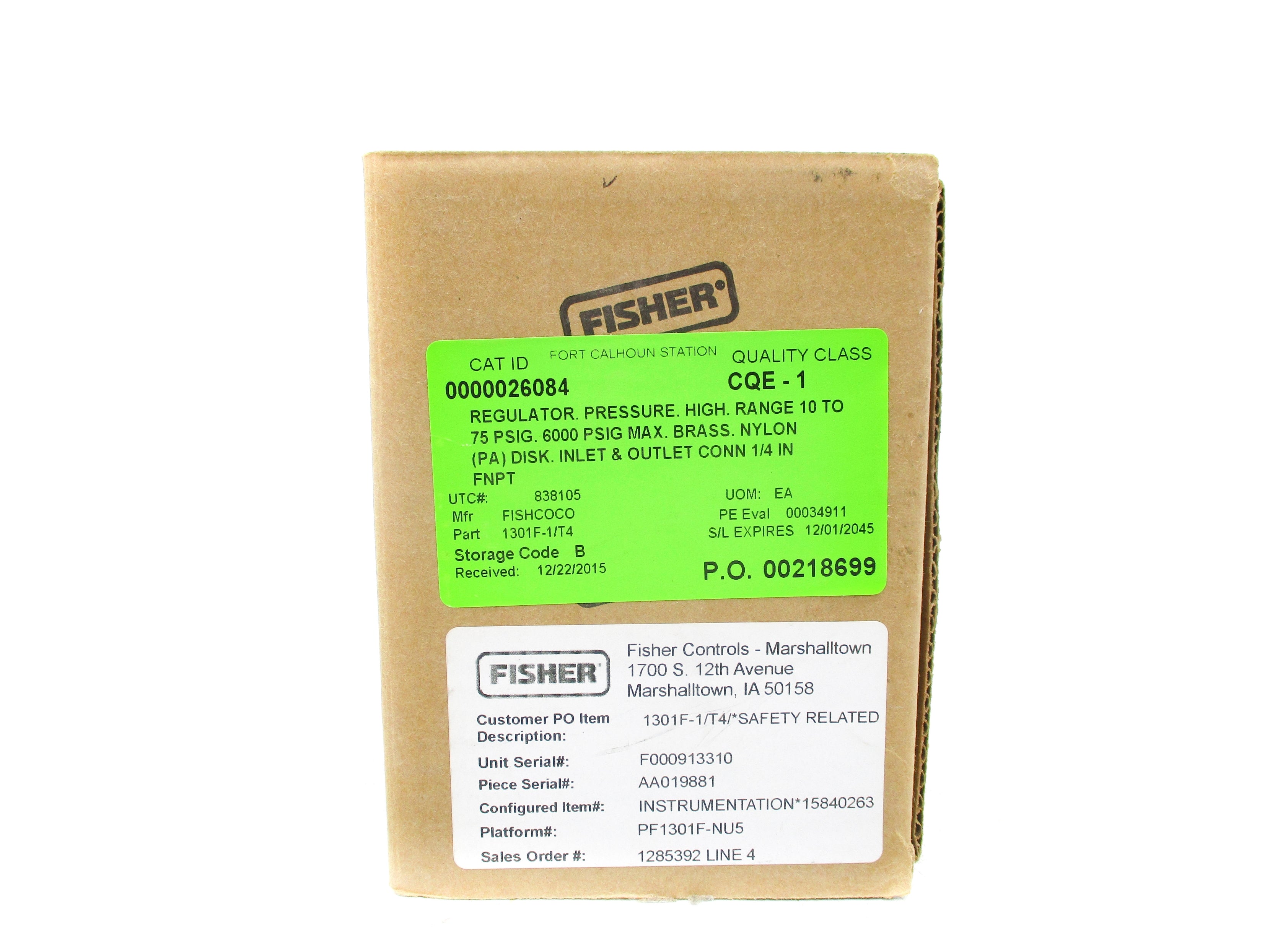 FISHER CONTROLS 1301F-1/T4 NSMP