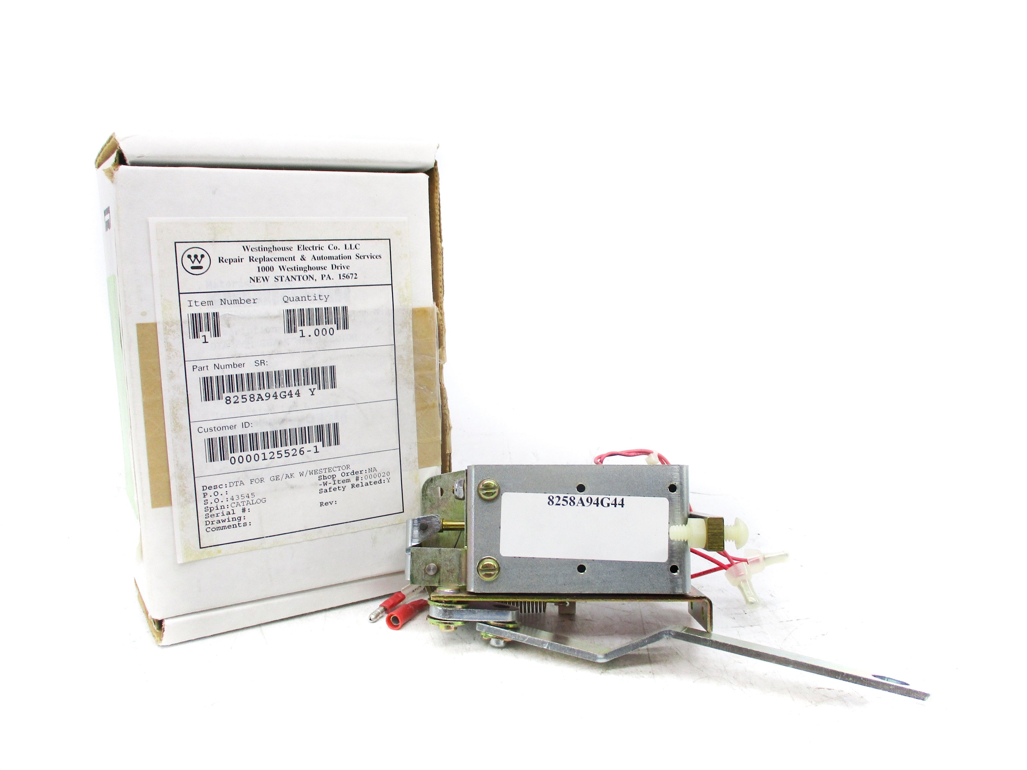 WESTINGHOUSE 8258A94G44 NSMP