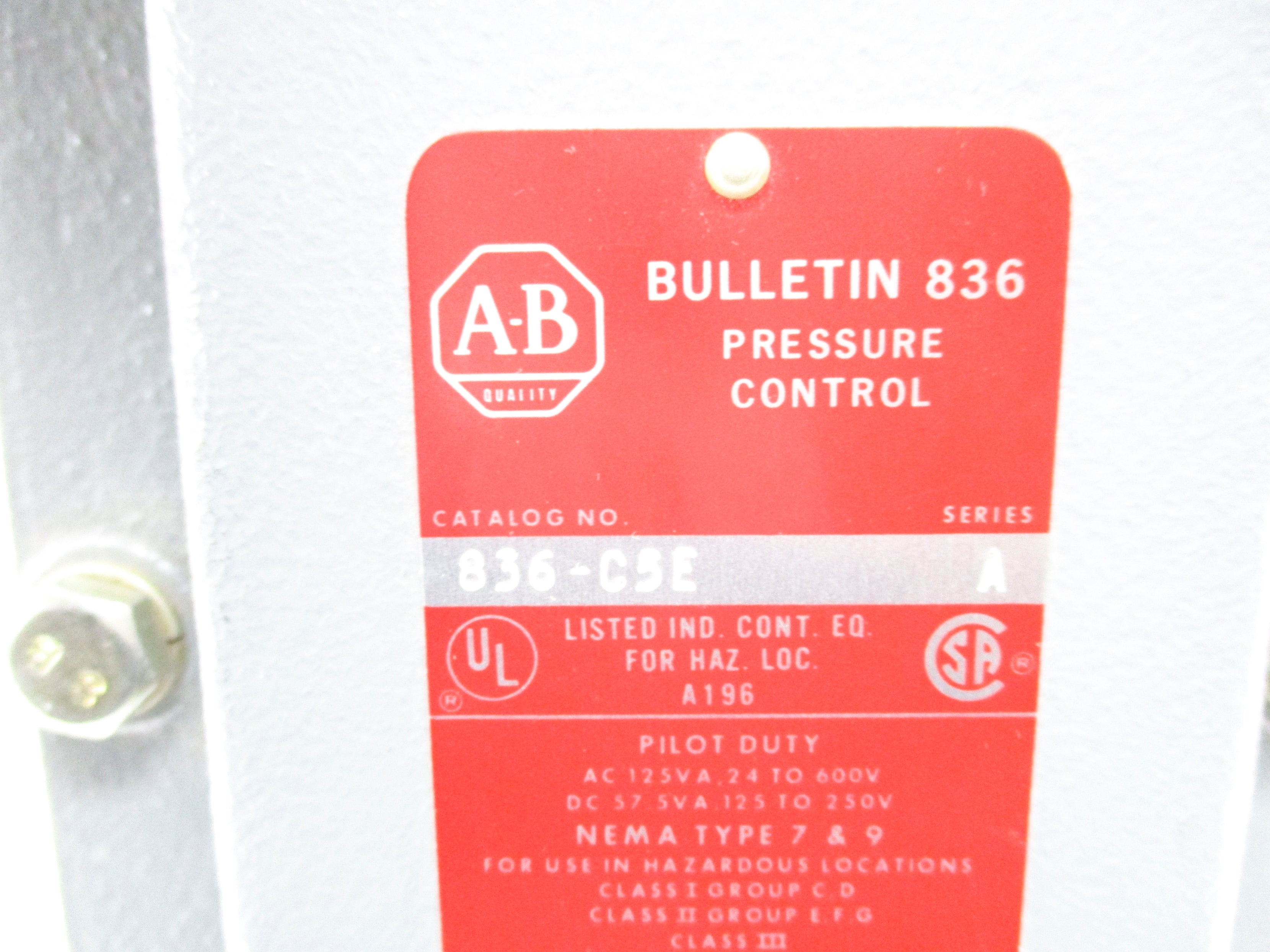 INDUSTRIAL SPARE PART 836-C5E SER. A NSNP