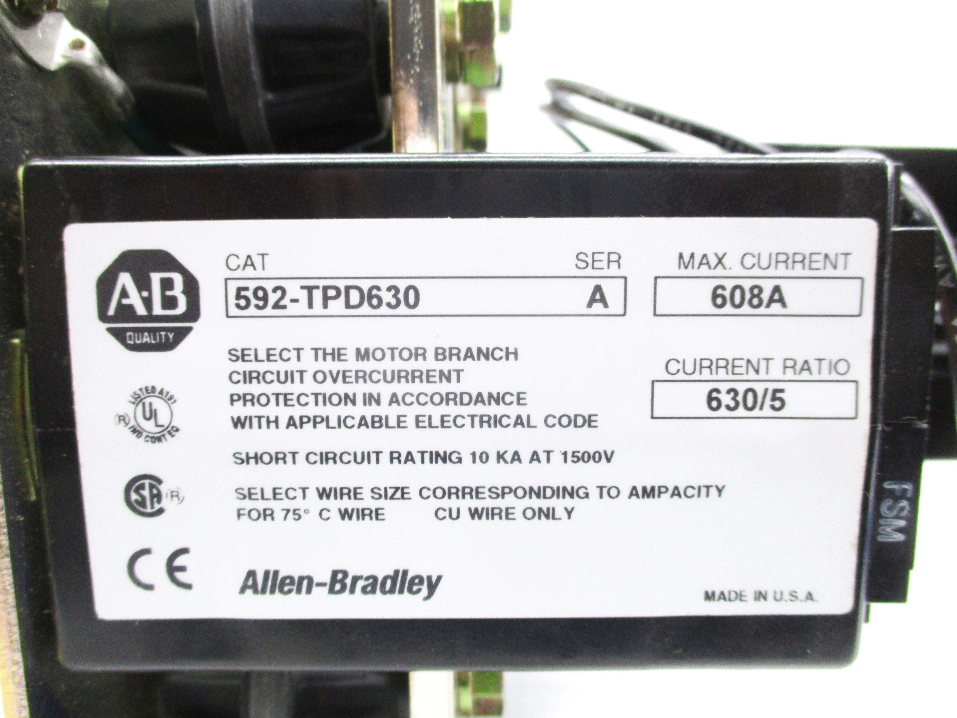 INDUSTRIAL SPARE PART 592-TPD630 SER. A 608A NSNP