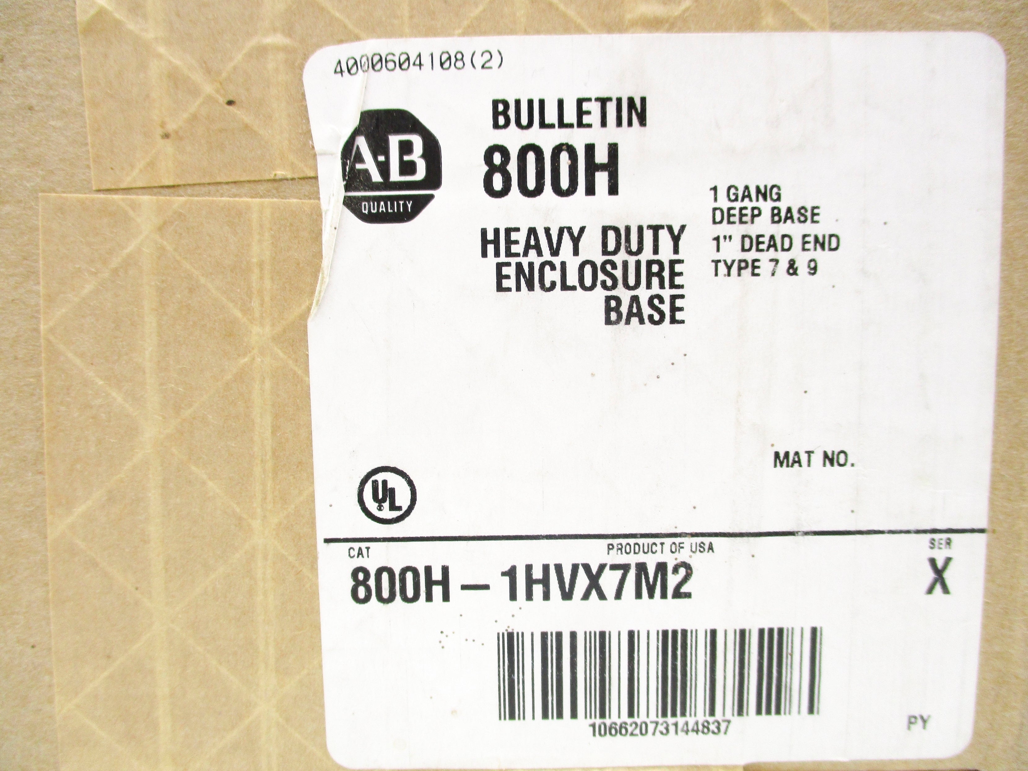 INDUSTRIAL SPARE PART 800H-1HVX7M2 SER. X (BR/WH) NSFS