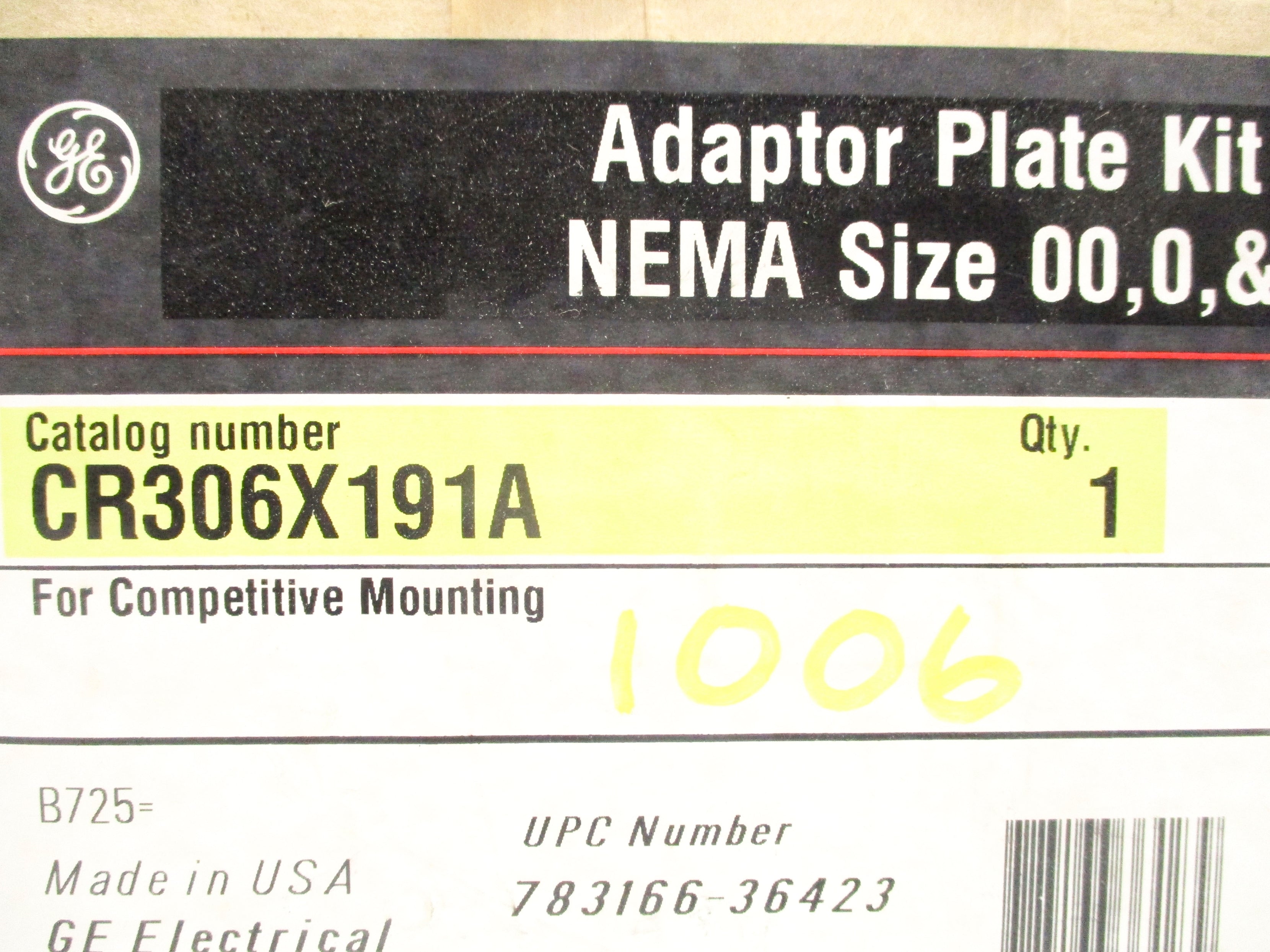 GENERAL ELECTRIC CR306X191A NSFS