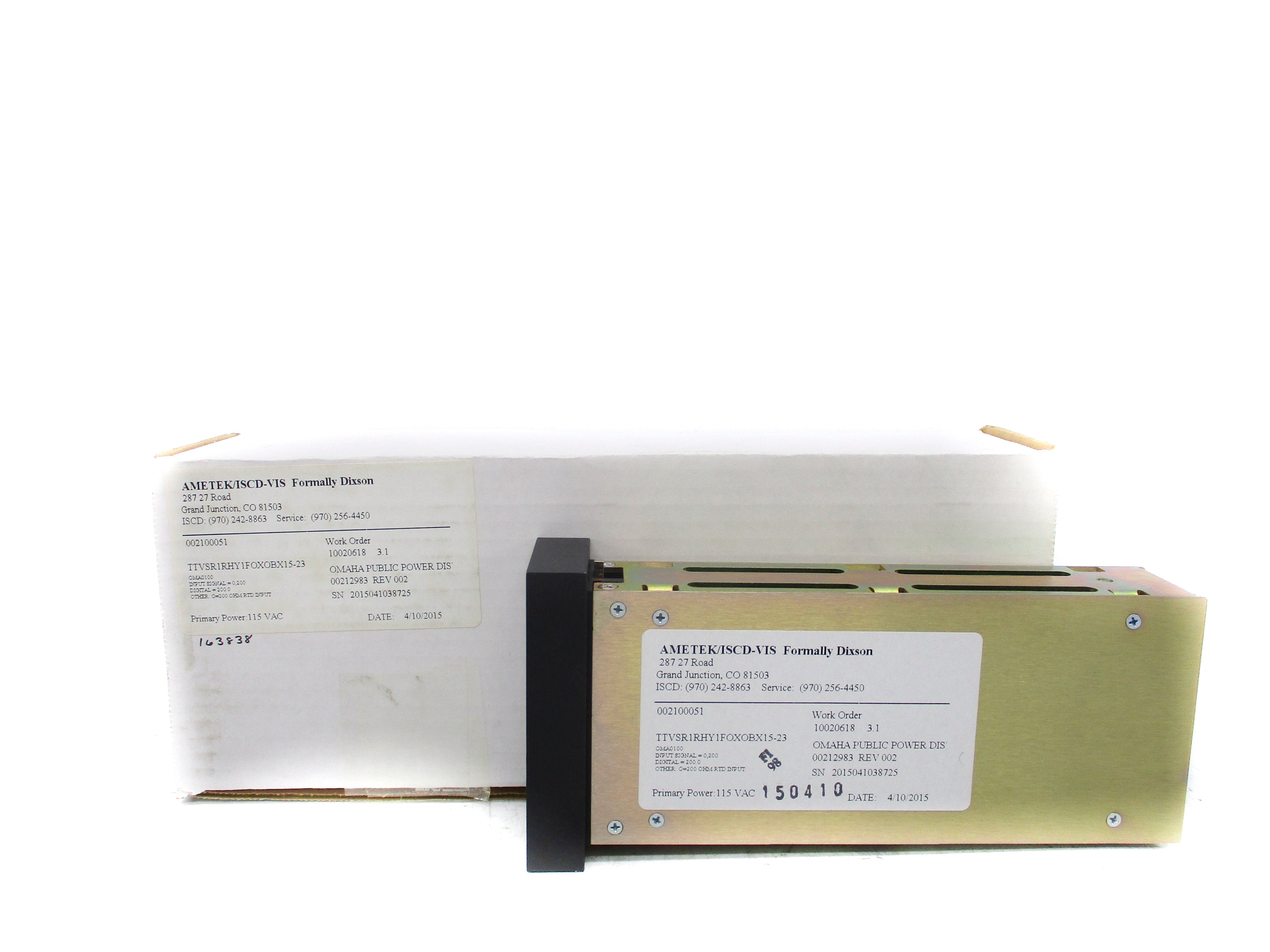 AMETEK TTVSR1RHY1FOXOBX15-23 0-20 (AS PICTURED) NSMP