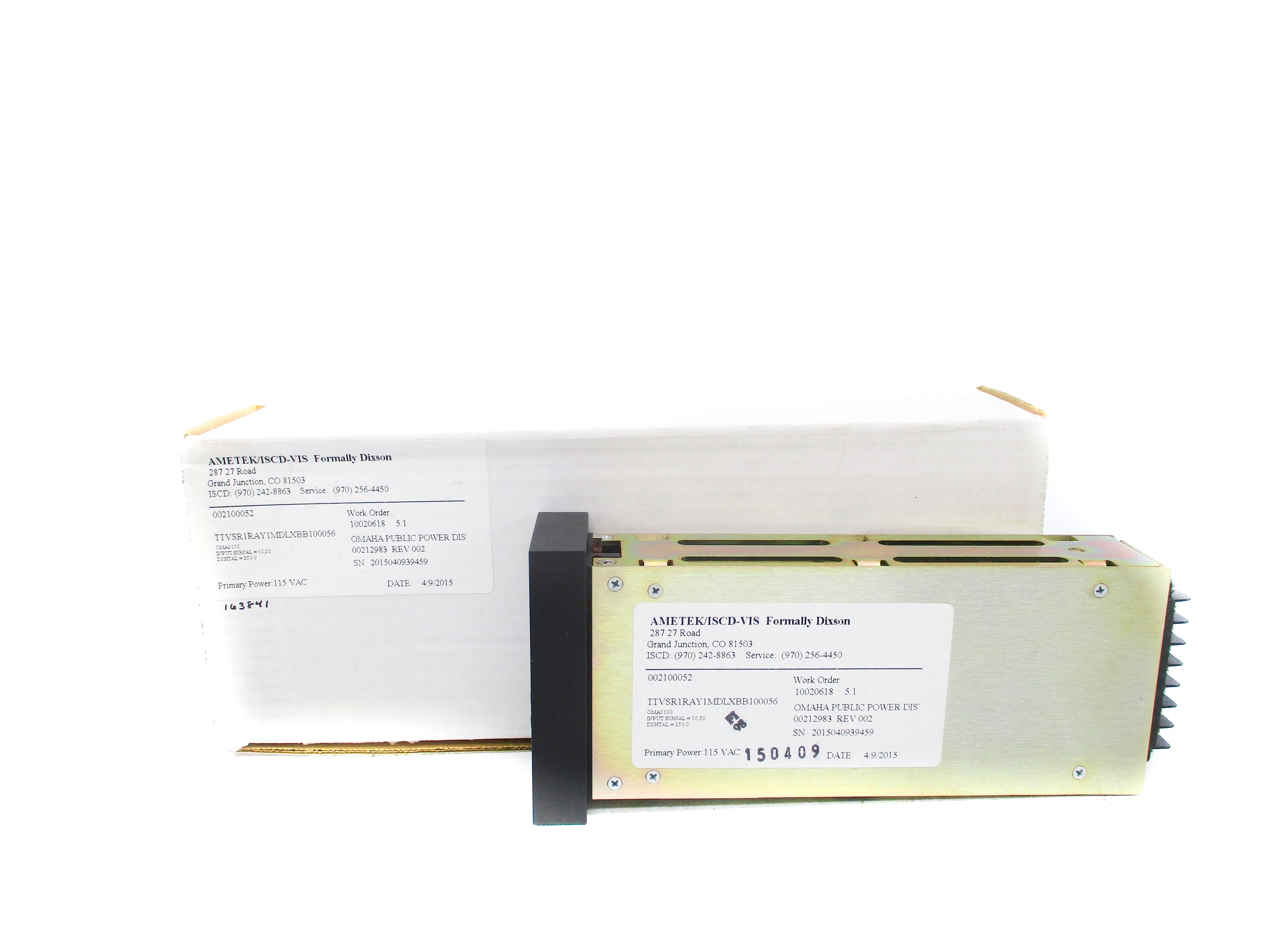 AMETEK TTVSR1RAY1MDLXBB100056 0-250 NSMP