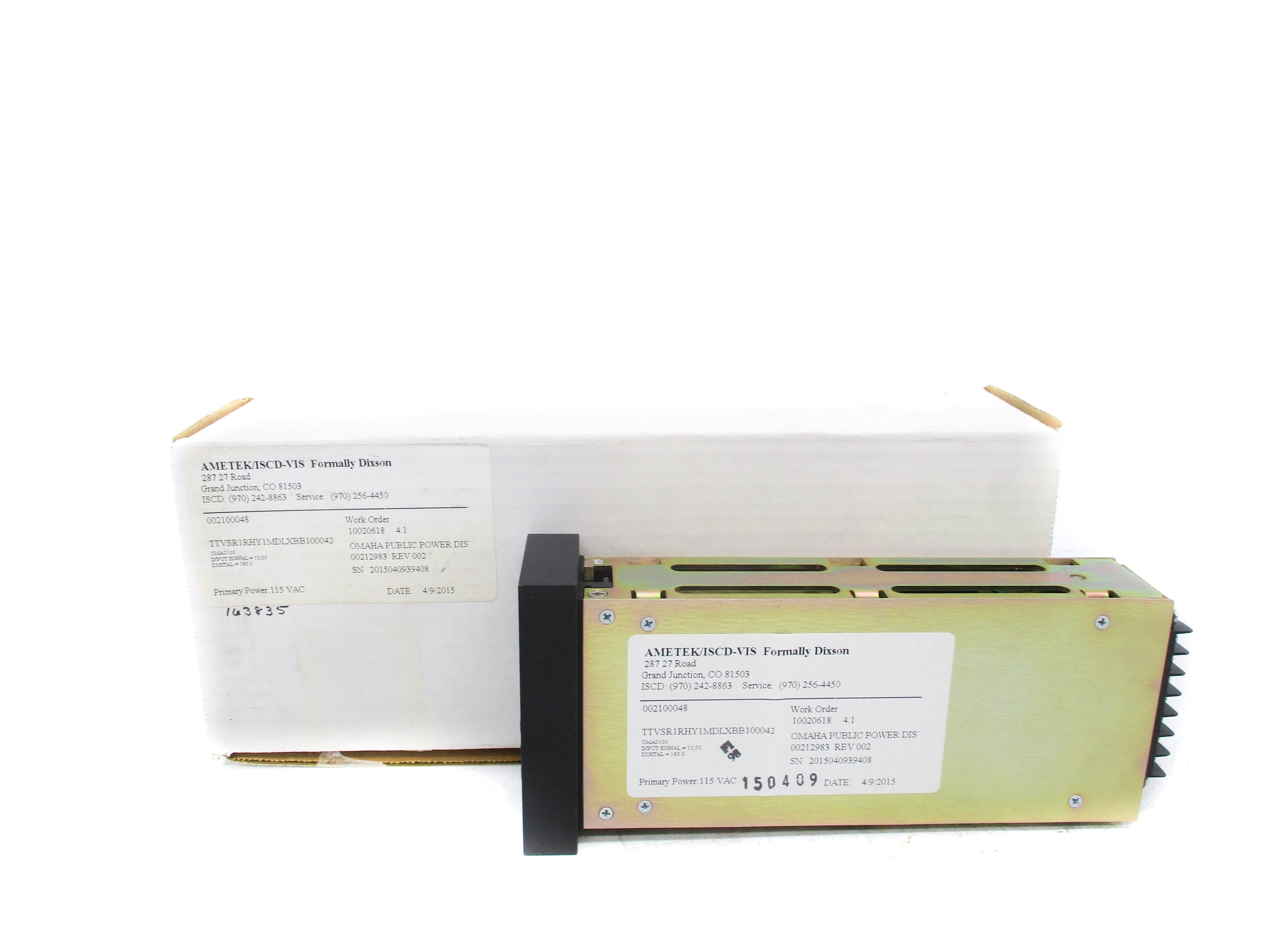 AMETEK TTVSR1RHY1MDLXBB100042 0-160 NSMP