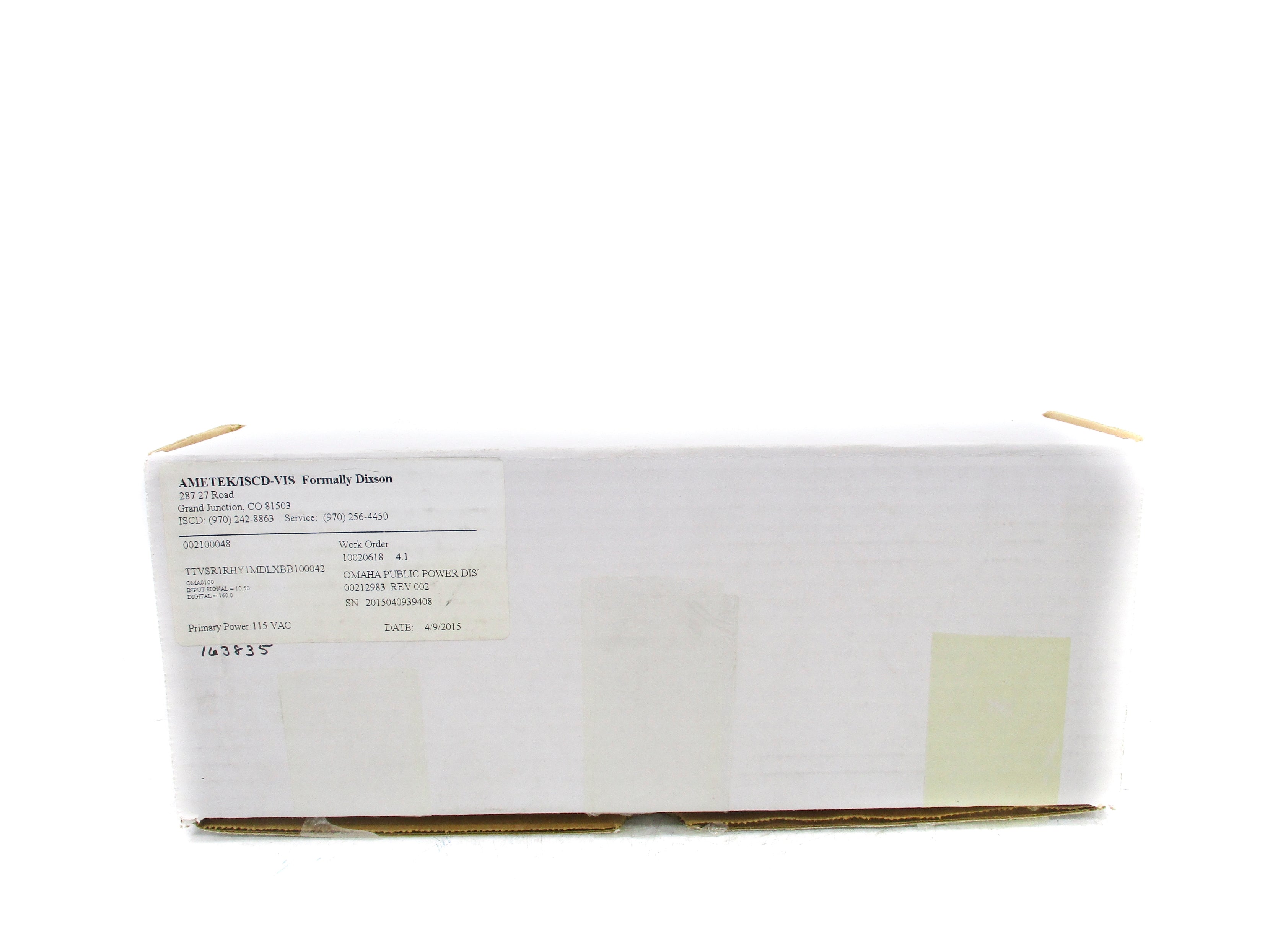 AMETEK TTVSR1RHY1MDLXBB100042 0-160 NSMP