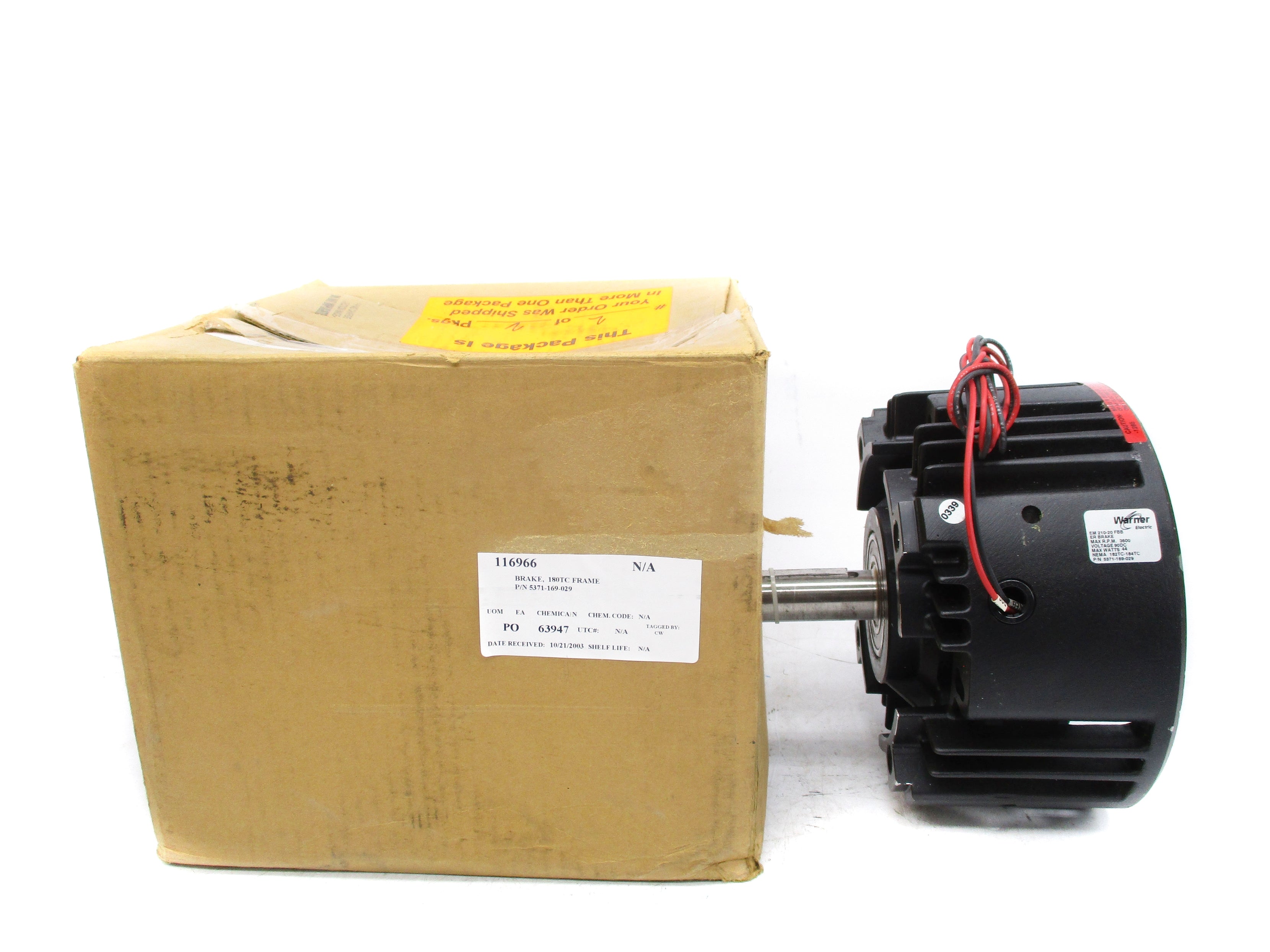WARNER ELECTRIC 5371-169-029 EM210-20FBB 90VDC NSMP