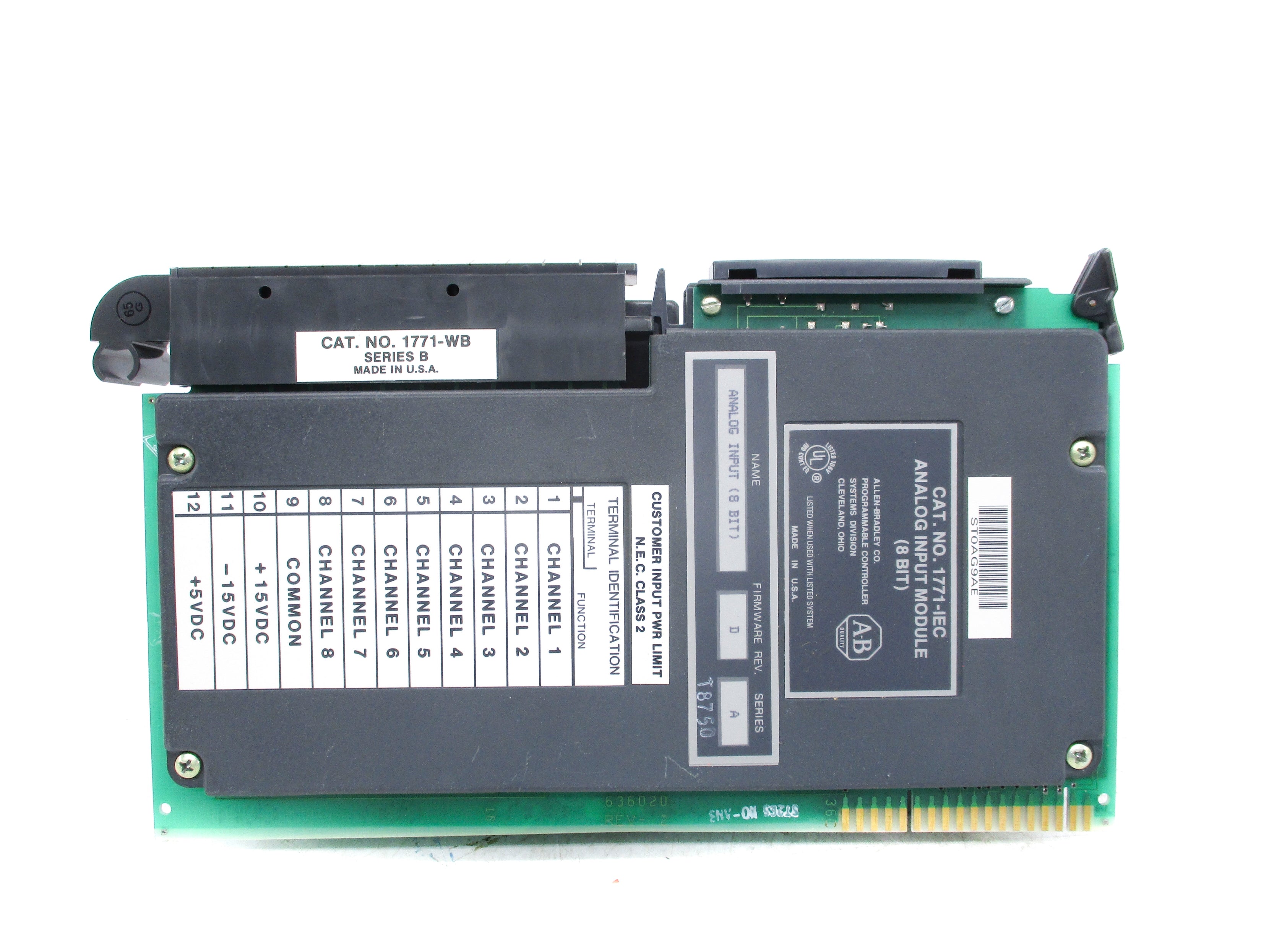 ALLEN BRADLEY 1771-IEC SER. A F/W D NSNP