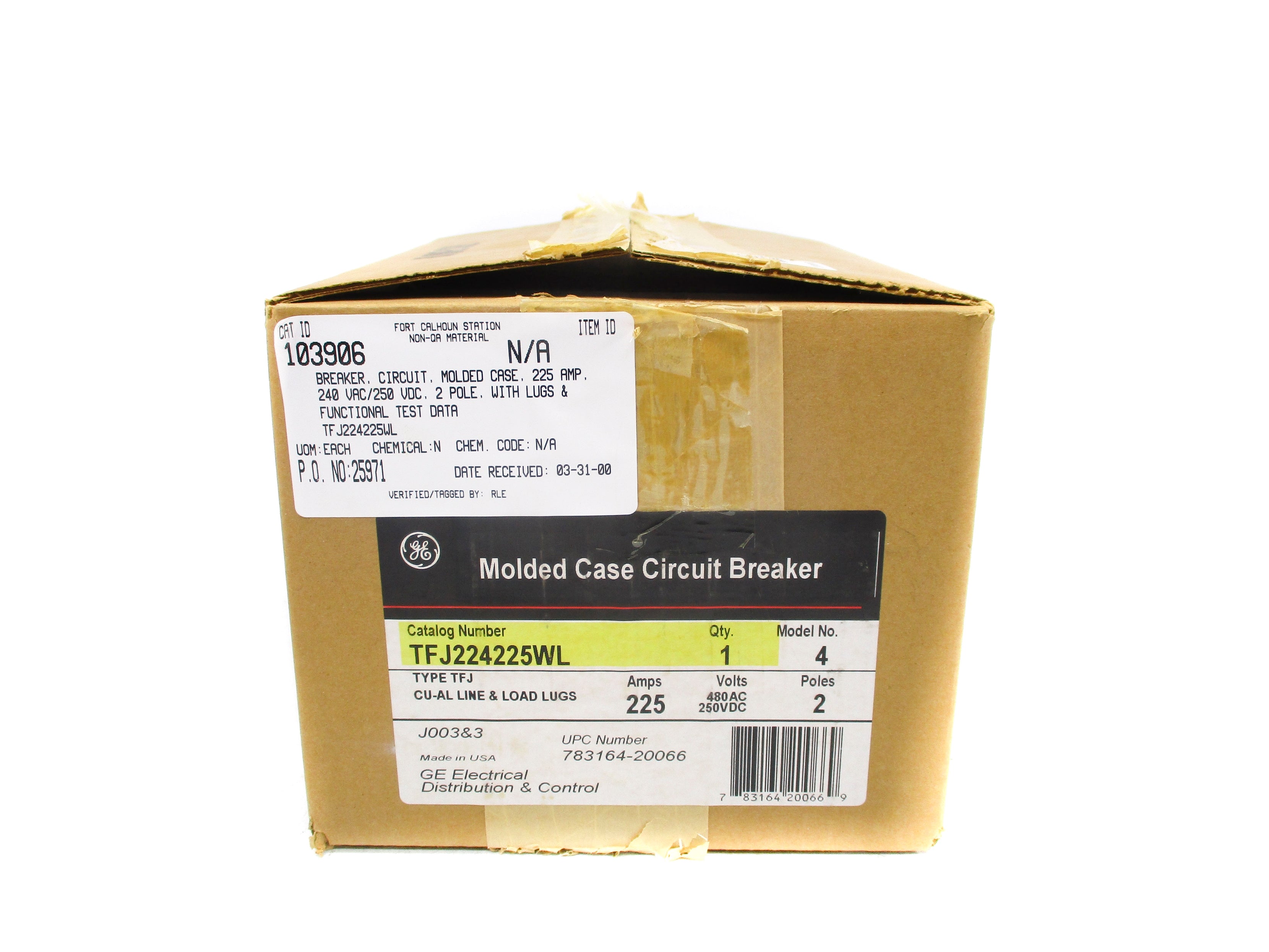 GENERAL ELECTRIC TFJ224225WL 225A 480VAC NSMP