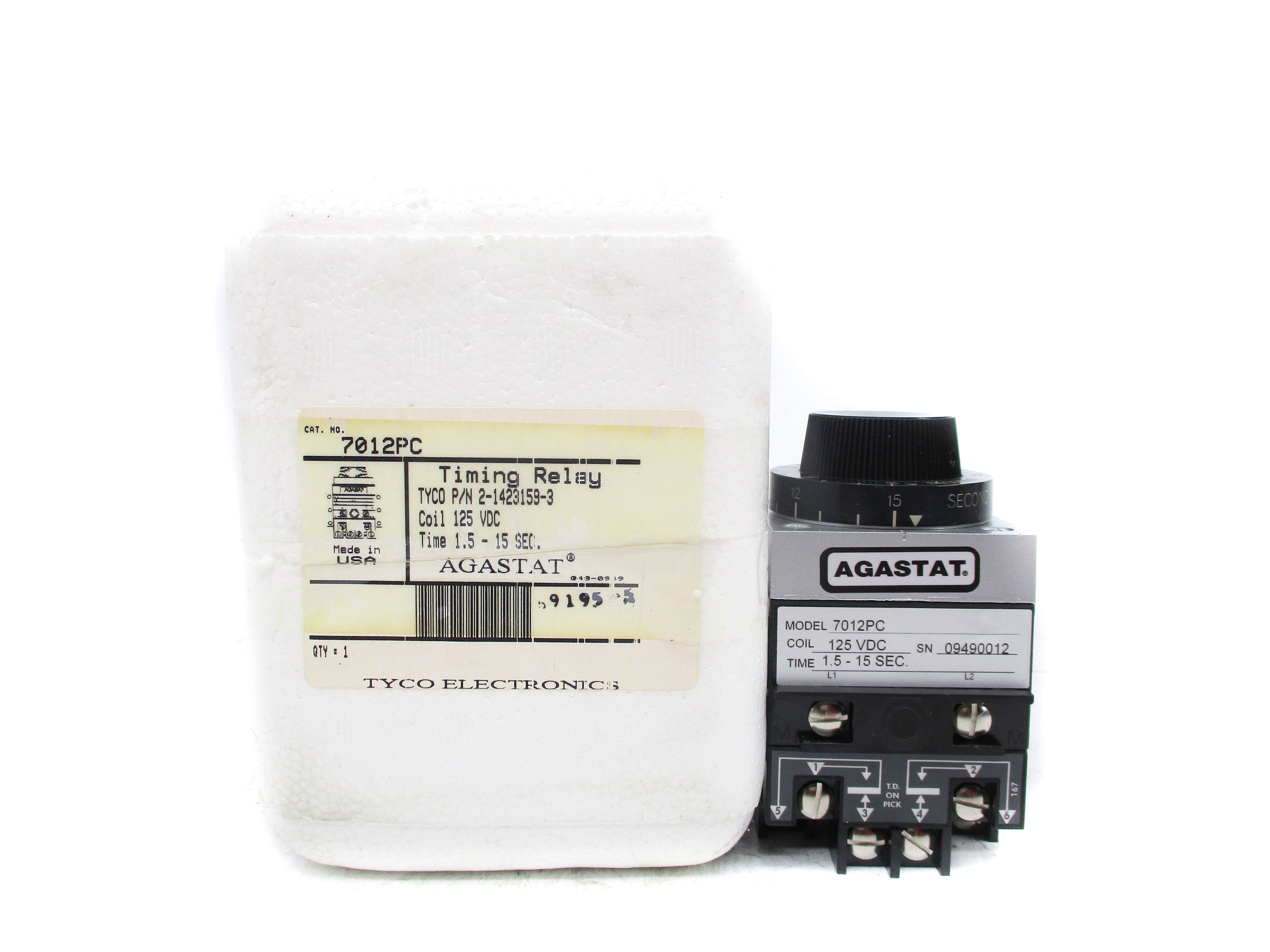 AGASTAT 7012PC 125VDC 1.5-15SEC NSMP