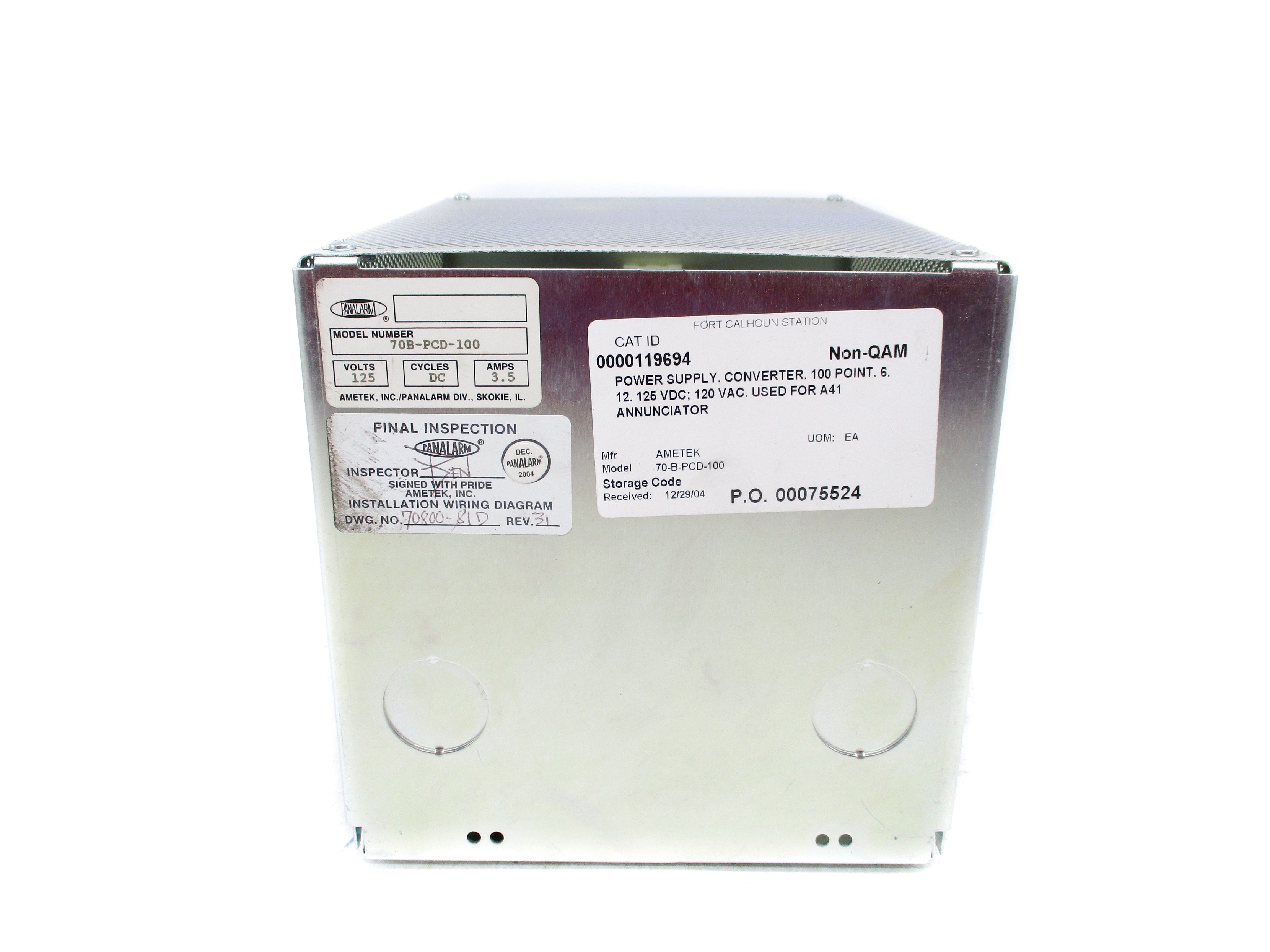 PANALARM 70B-PCD-100 NSNP