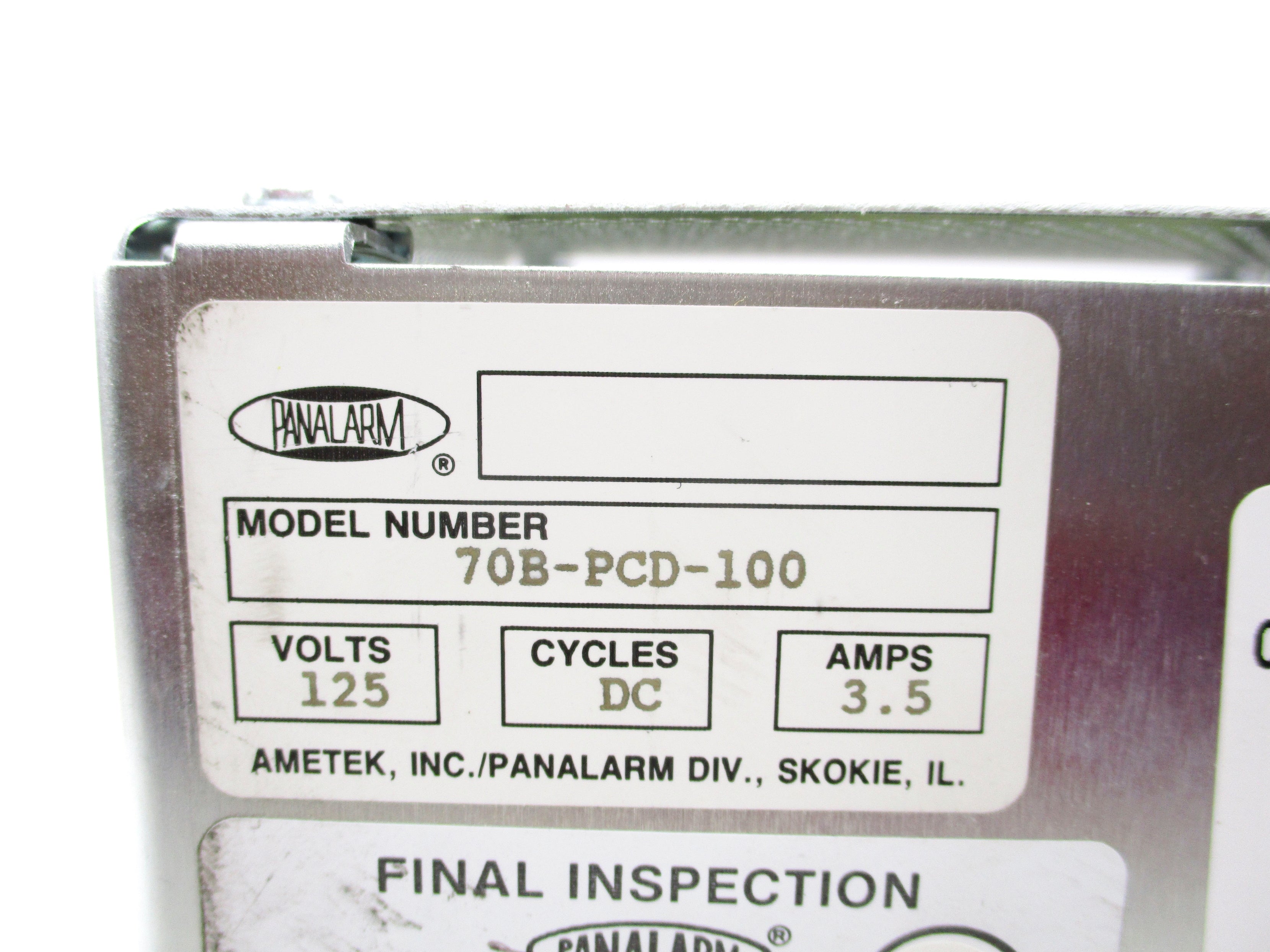PANALARM 70B-PCD-100 NSNP