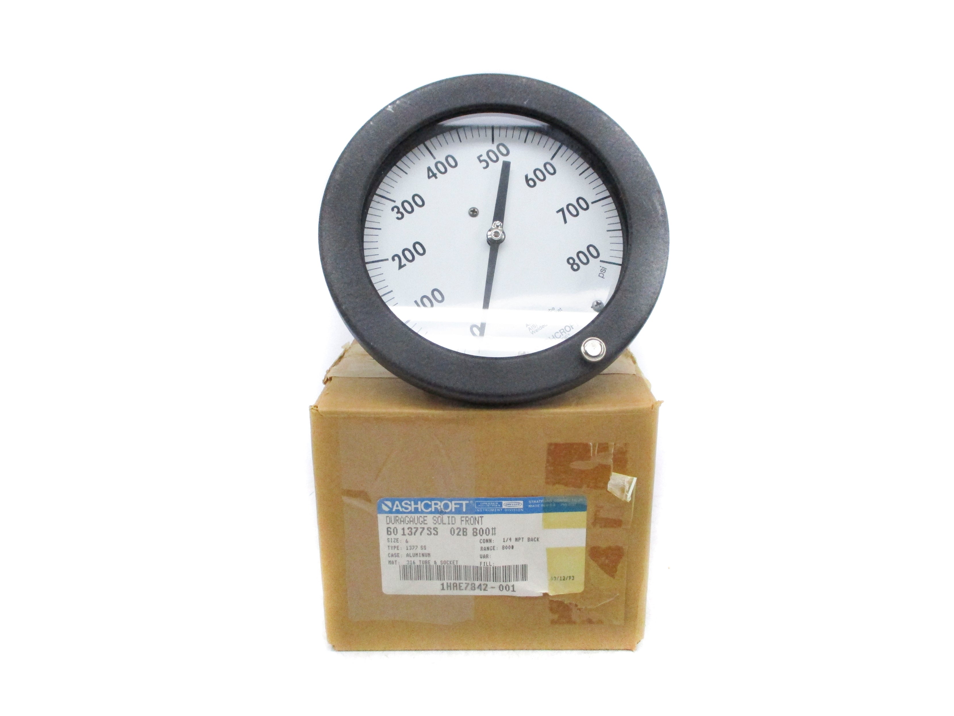 ASHCROFT 601377SS02B800# 0-800PSI NSMP