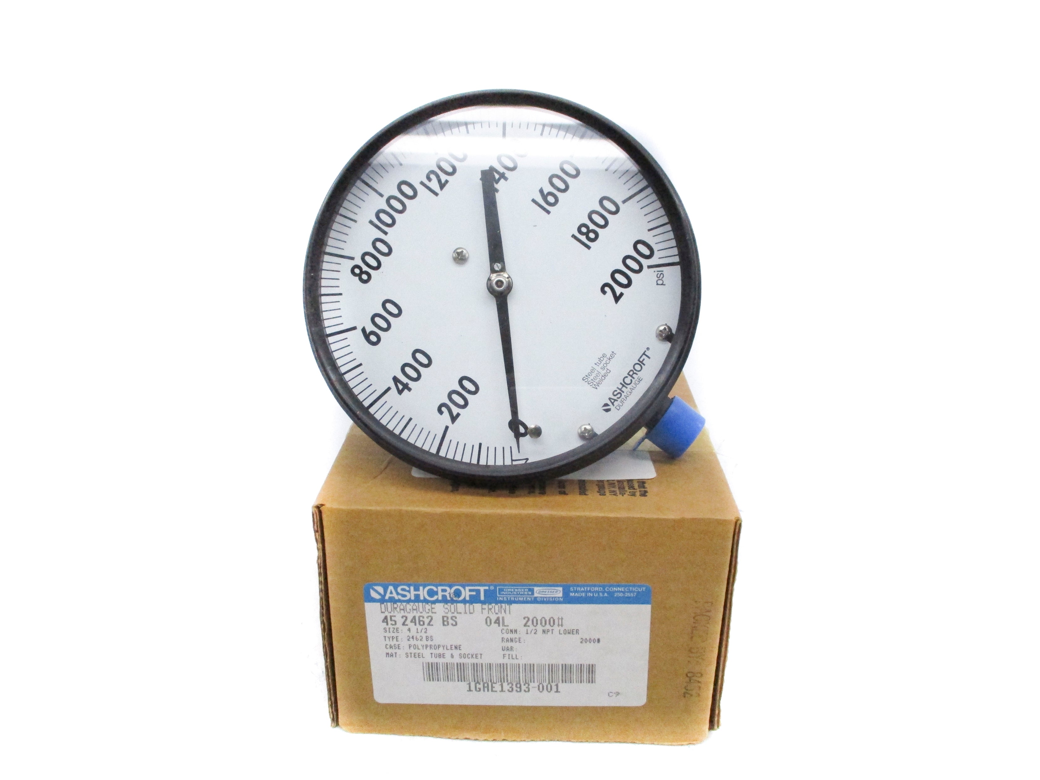 ASHCROFT 452462BS04L2000# 0-2000PSI NSMP