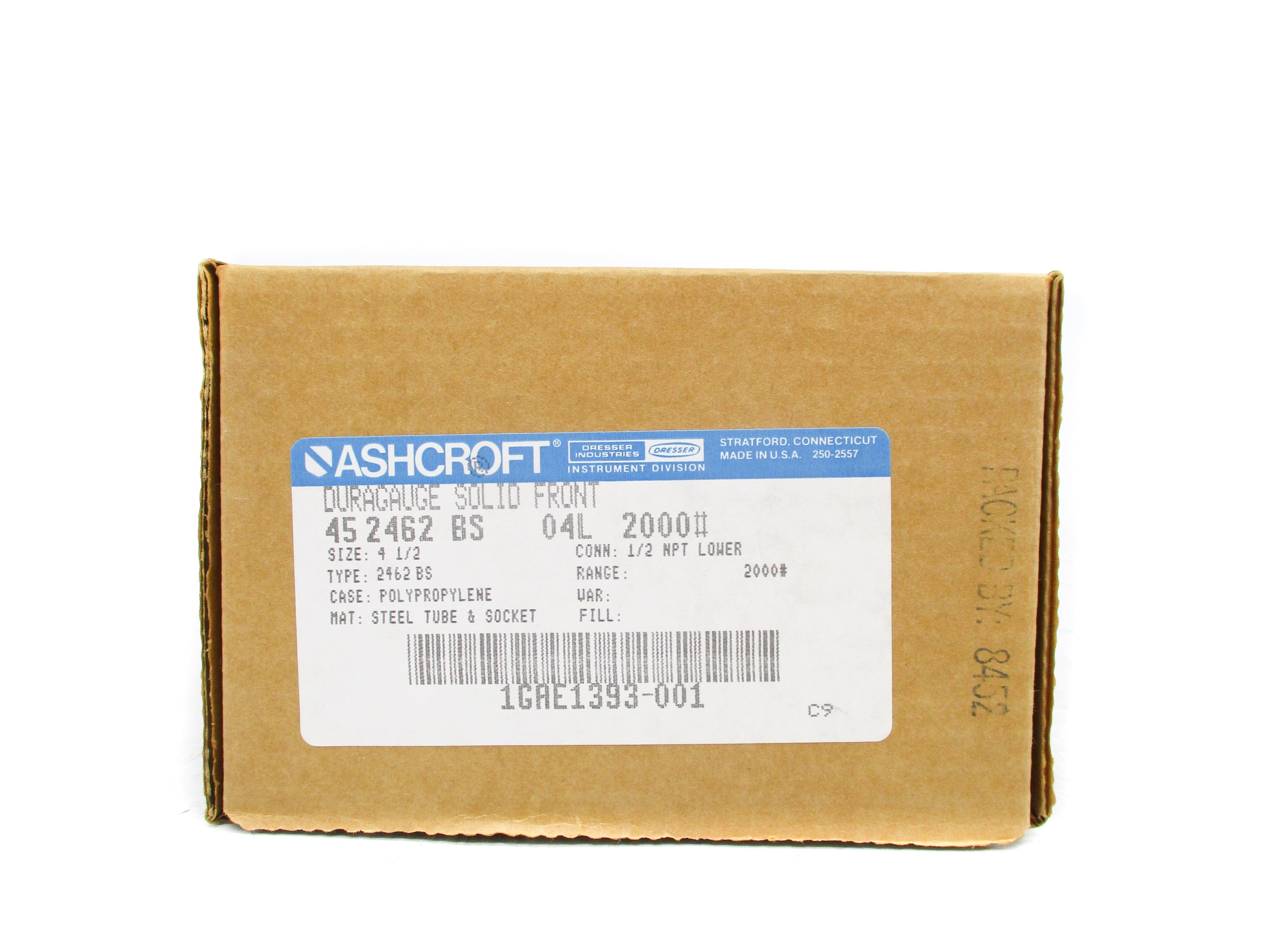 ASHCROFT 452462BS04L2000# 0-2000PSI NSMP