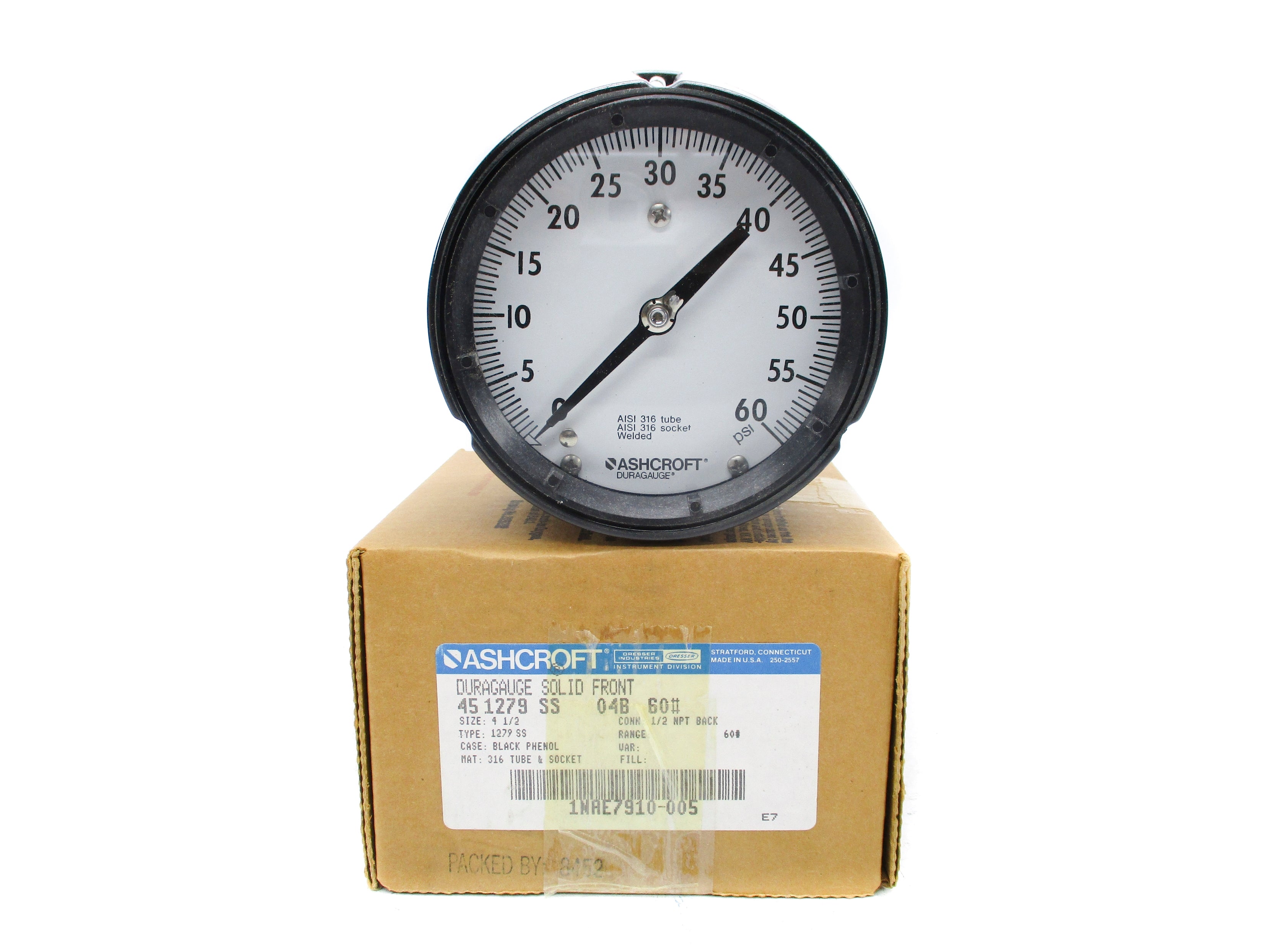 ASHCROFT 451279SS04B60# 0-60PSI NSMP
