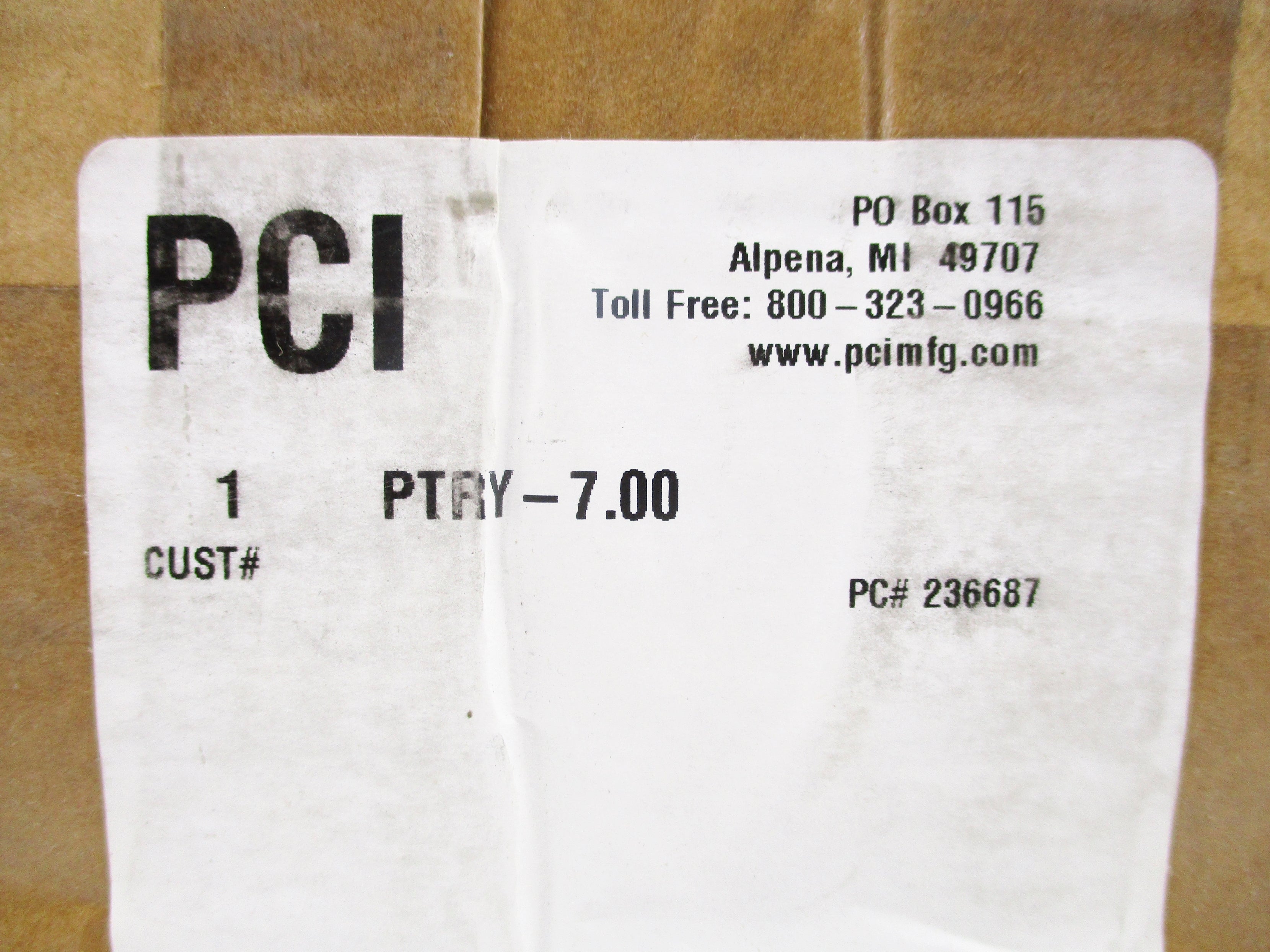 PCI PTRY-7.00 NSFS