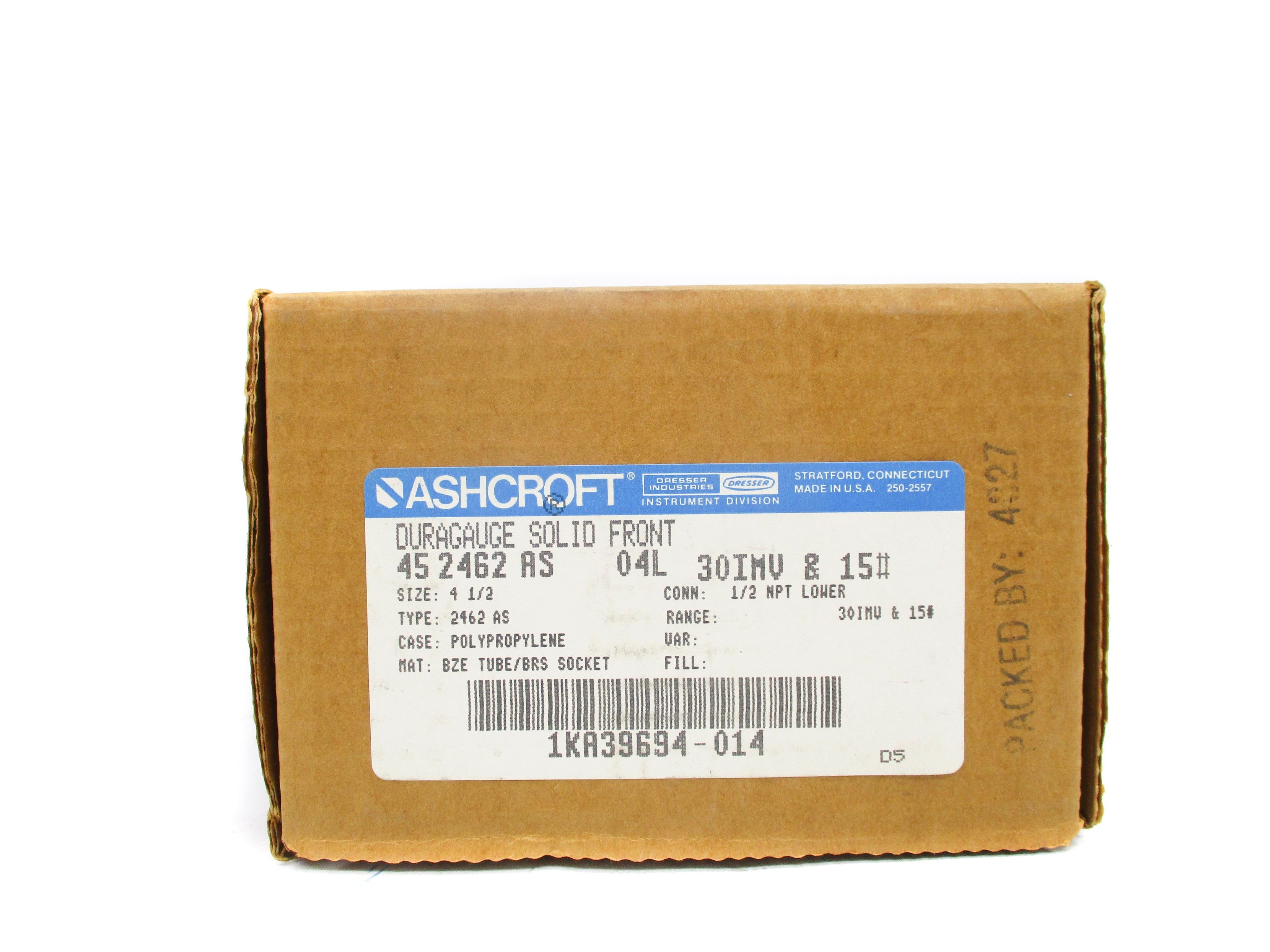 ASHCROFT 452462AS04L30IMV&15# 30-15PSI NSMP