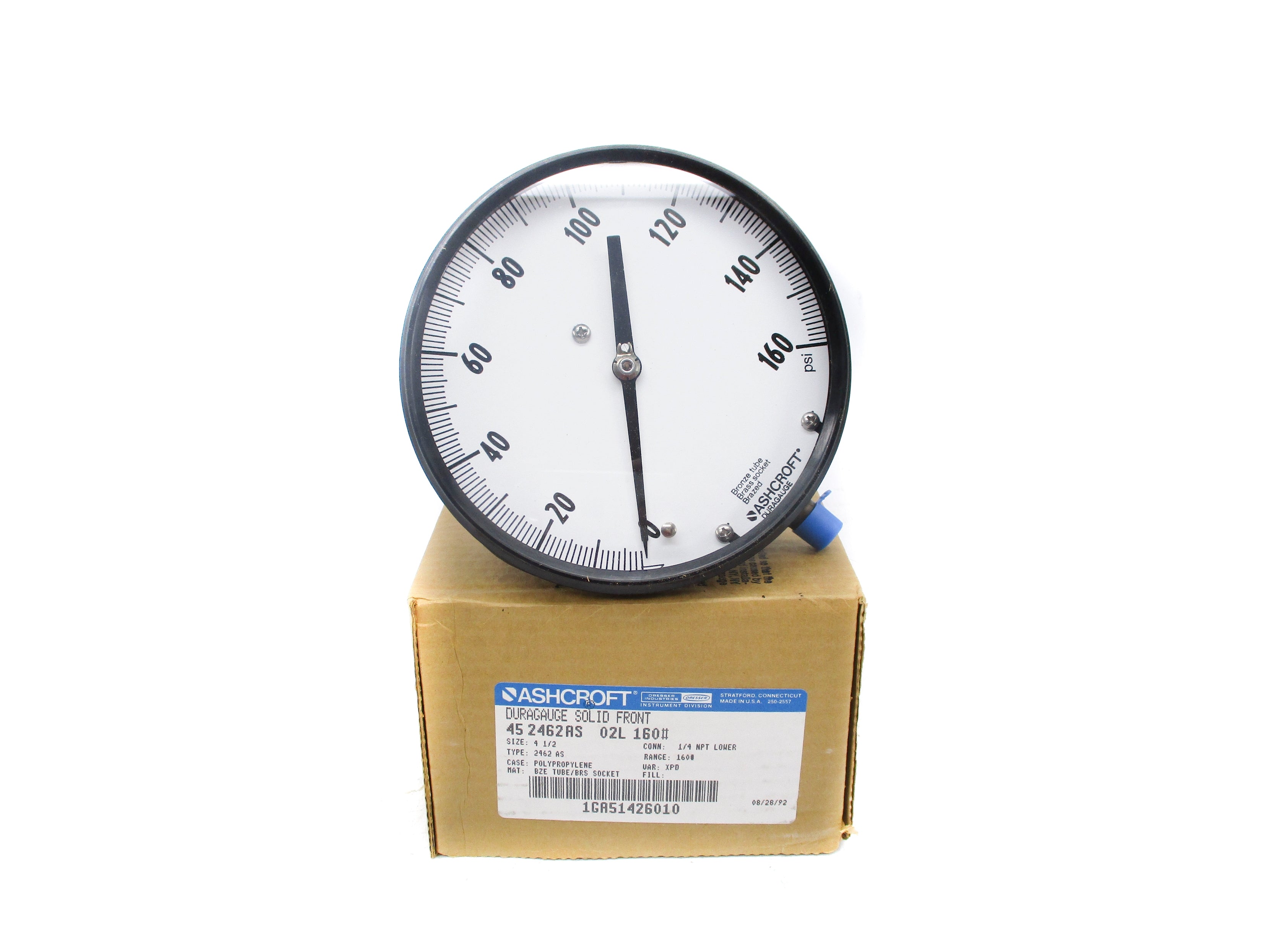 ASHCROFT 452462AS02L160# 0-160PSI NSMP