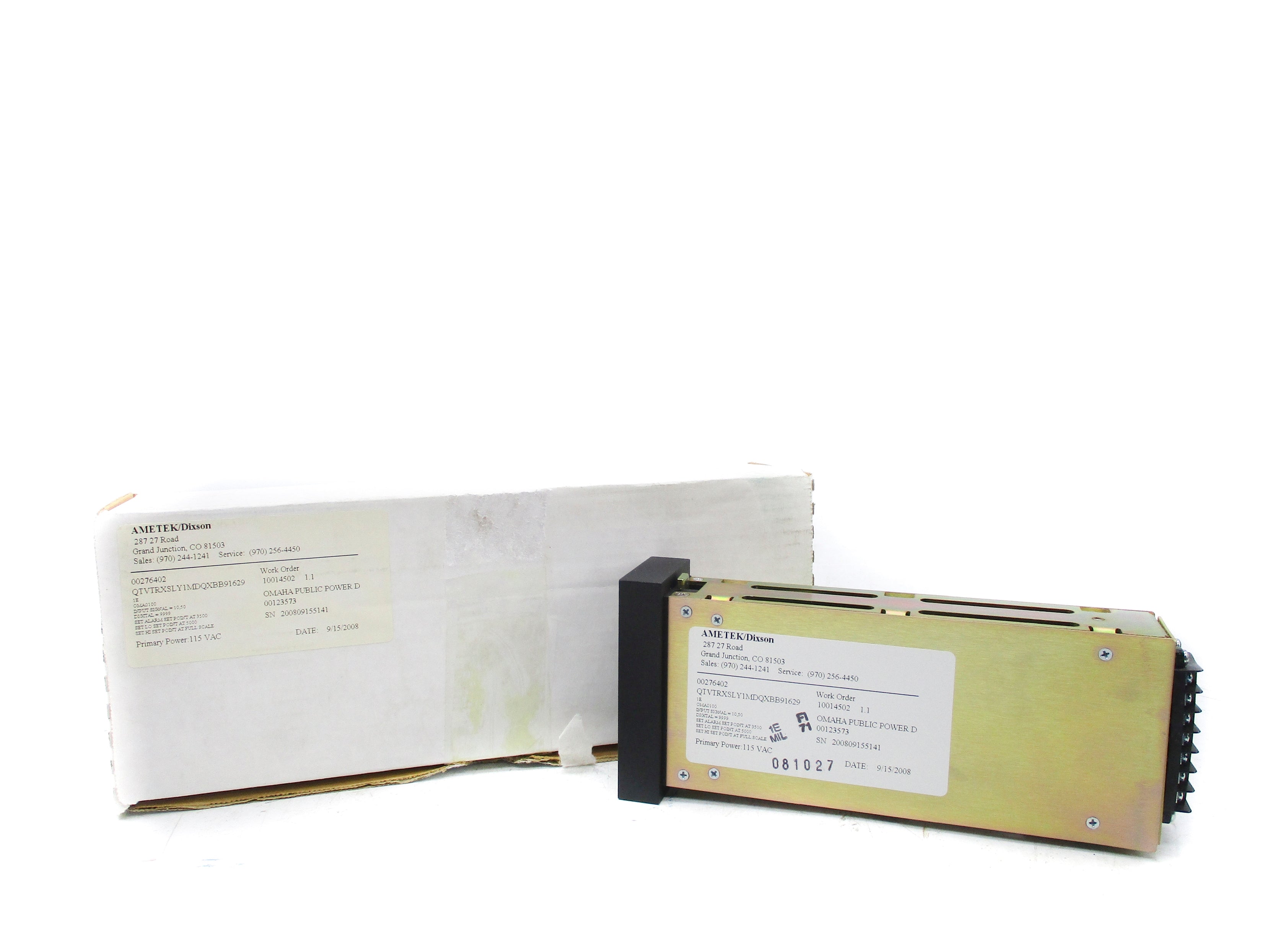 AMETEK QTVTRXSLY1MDQXBB91629 0-10 NSMP