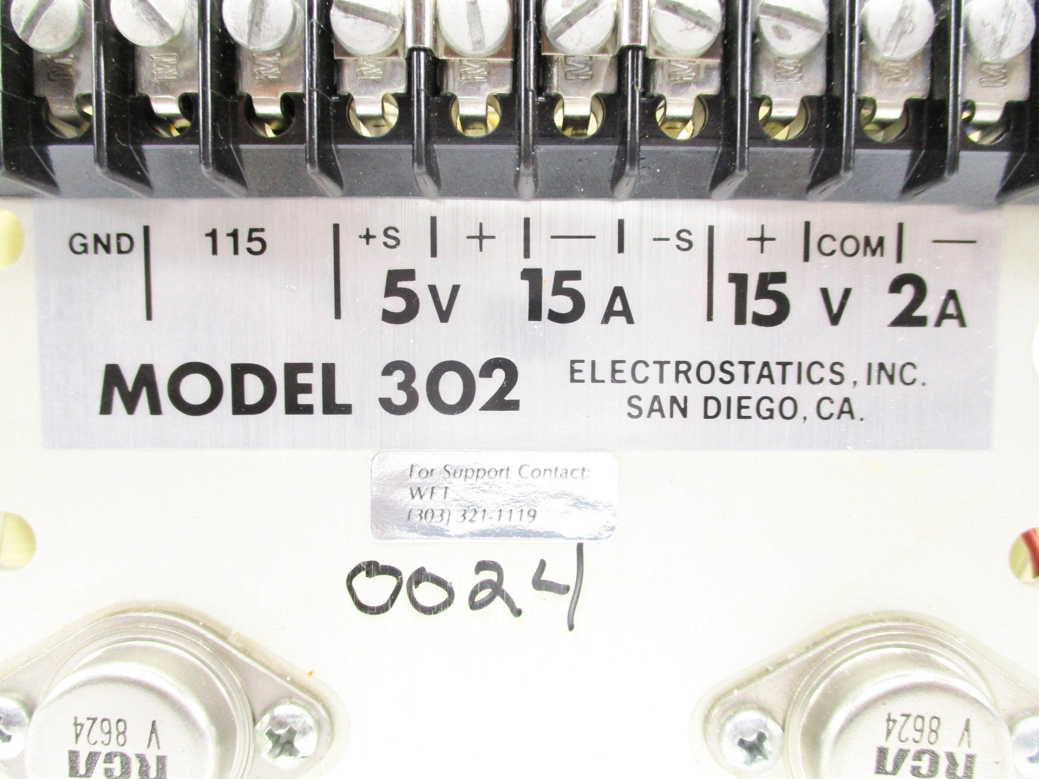 ELECTROSTATICS MODEL 302 NSNP