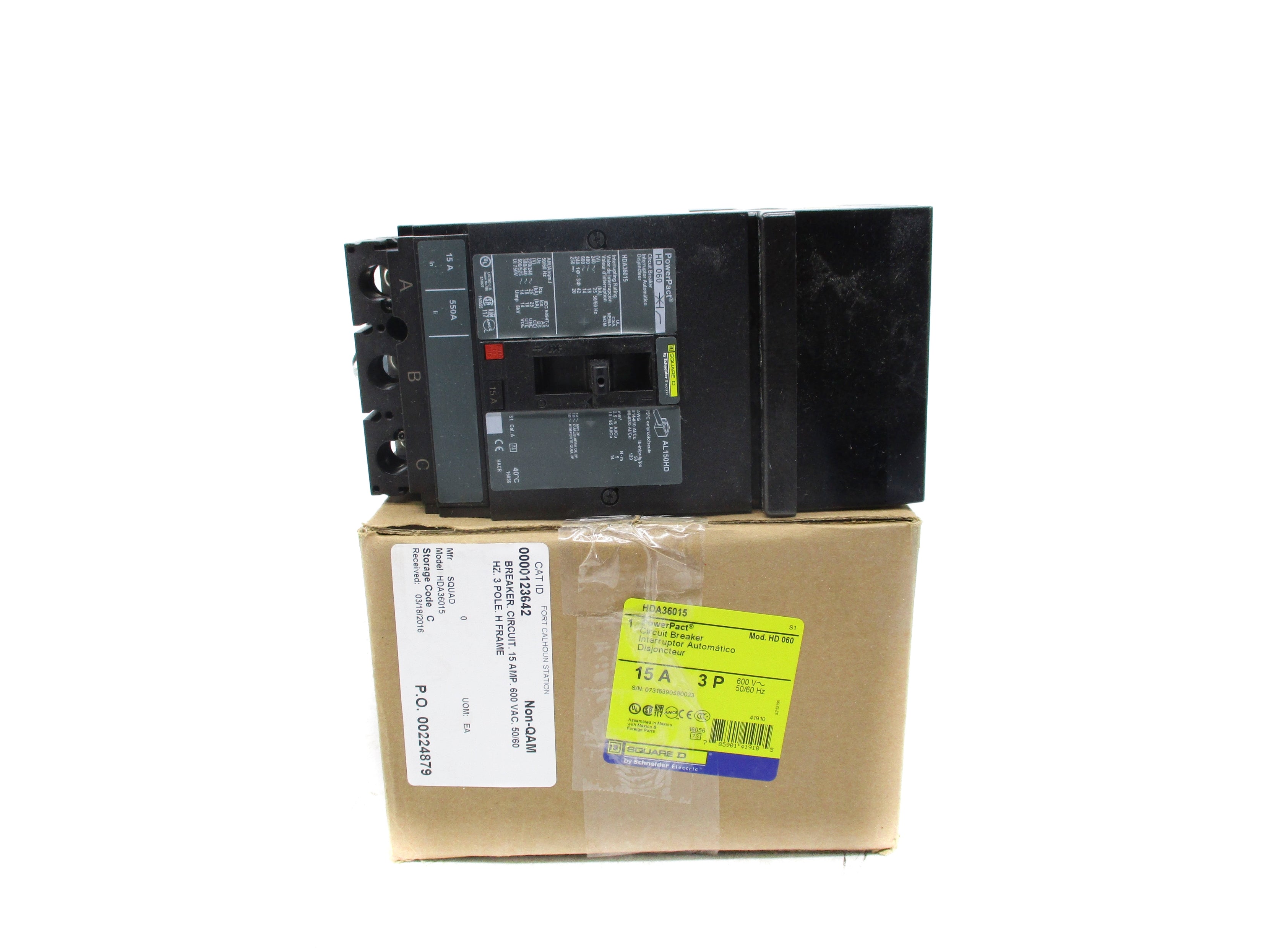 SQUARE D HDA36015 15A 600V NSMP