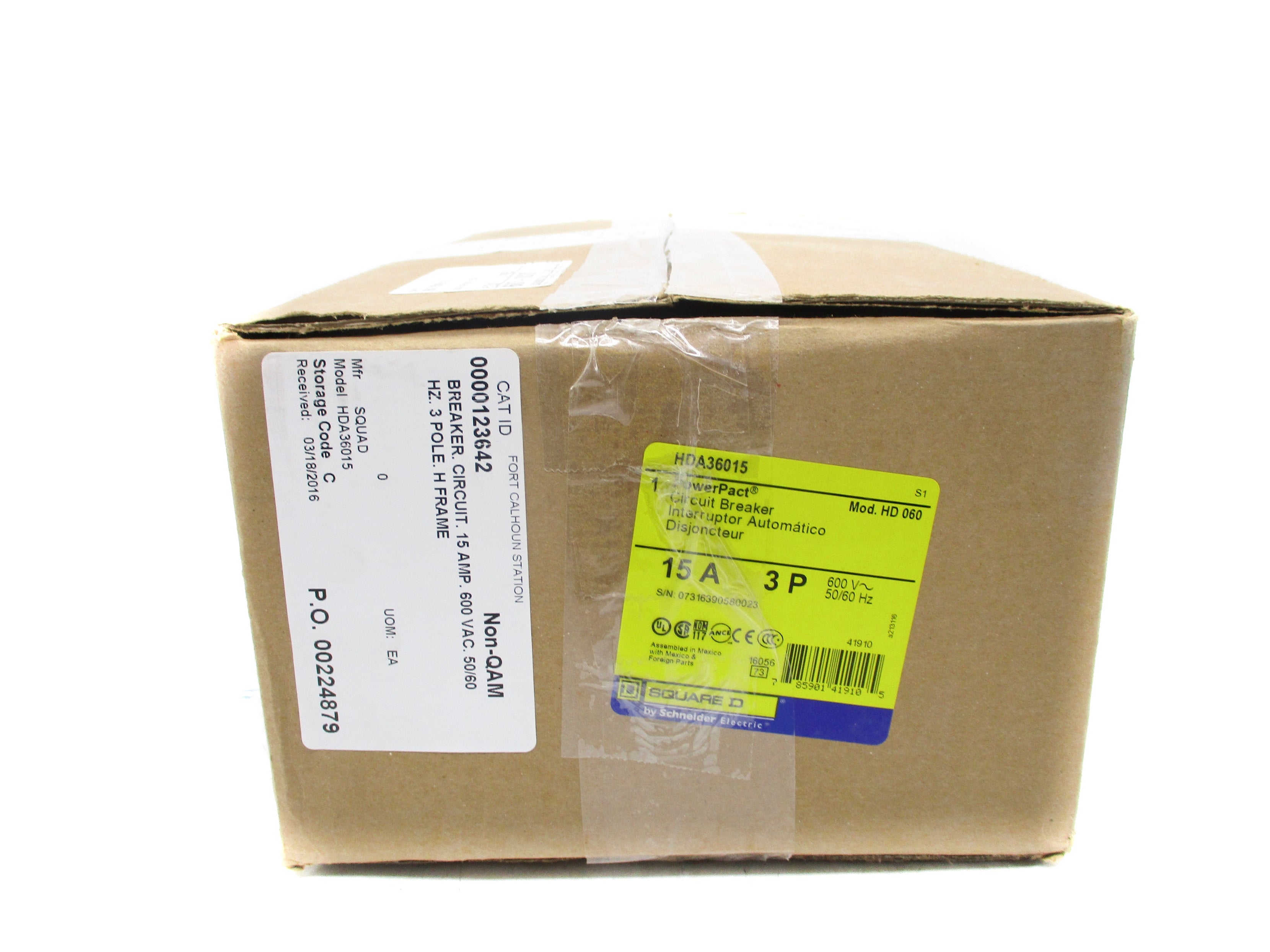 SQUARE D HDA36015 15A 600V NSMP