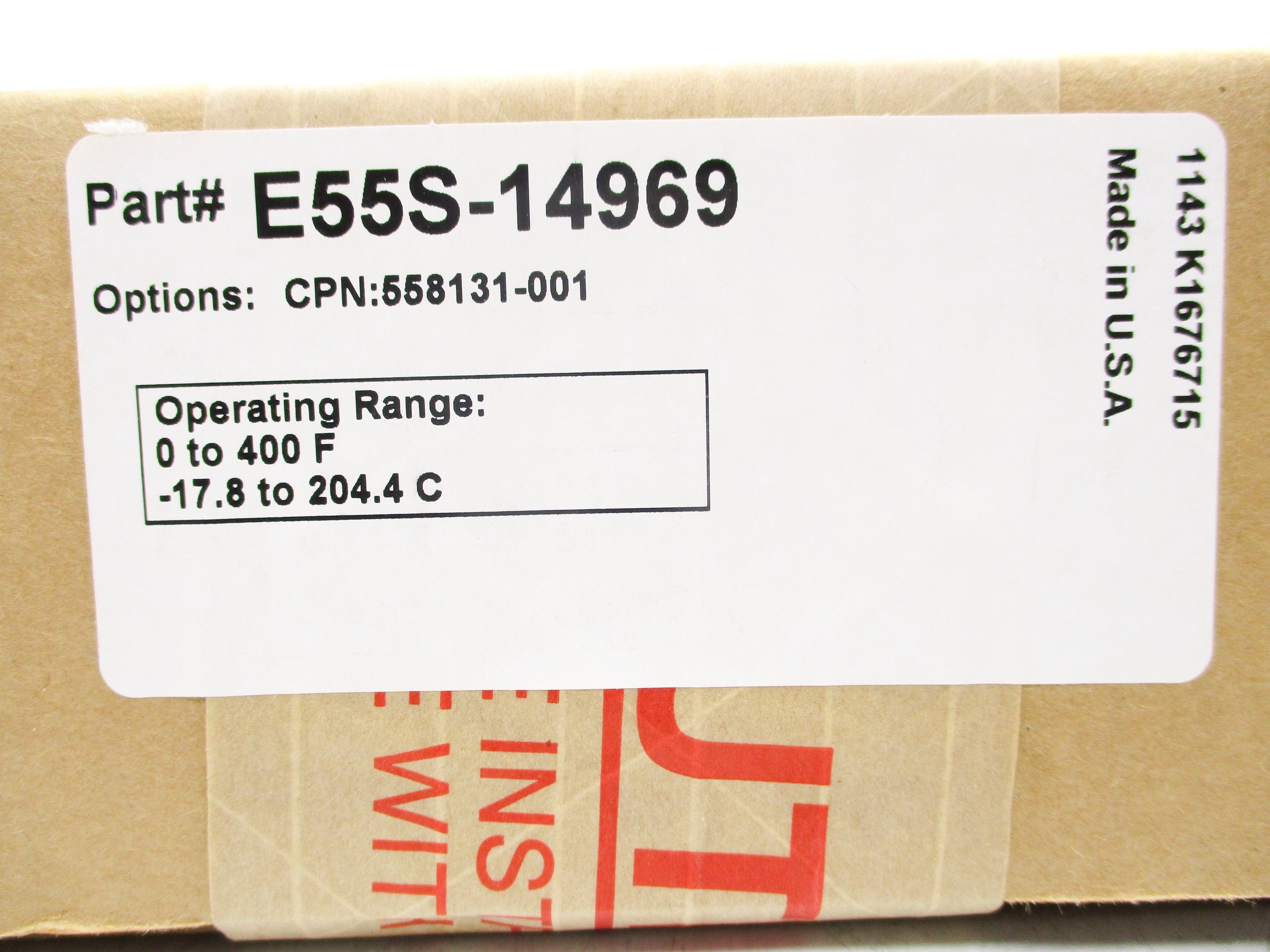 UNITED ELECTRIC E55S-14969 0-400F NSFS