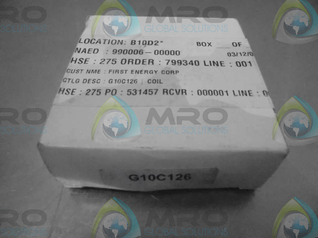 FIRST ENERGY CORP. G10C12 COIL *NEW IN BOX*