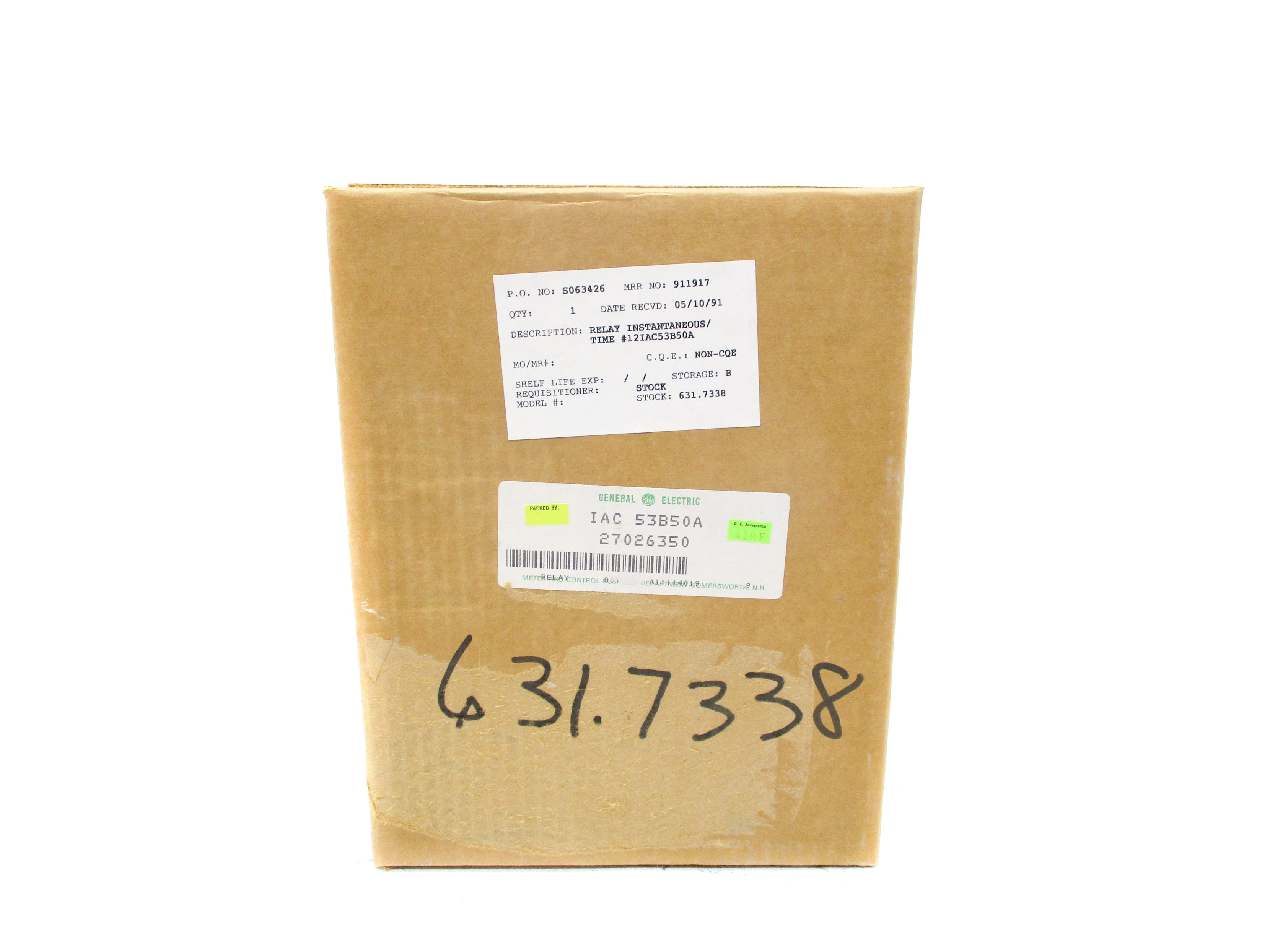 GENERAL ELECTRIC 12IAC53B50A NSFS
