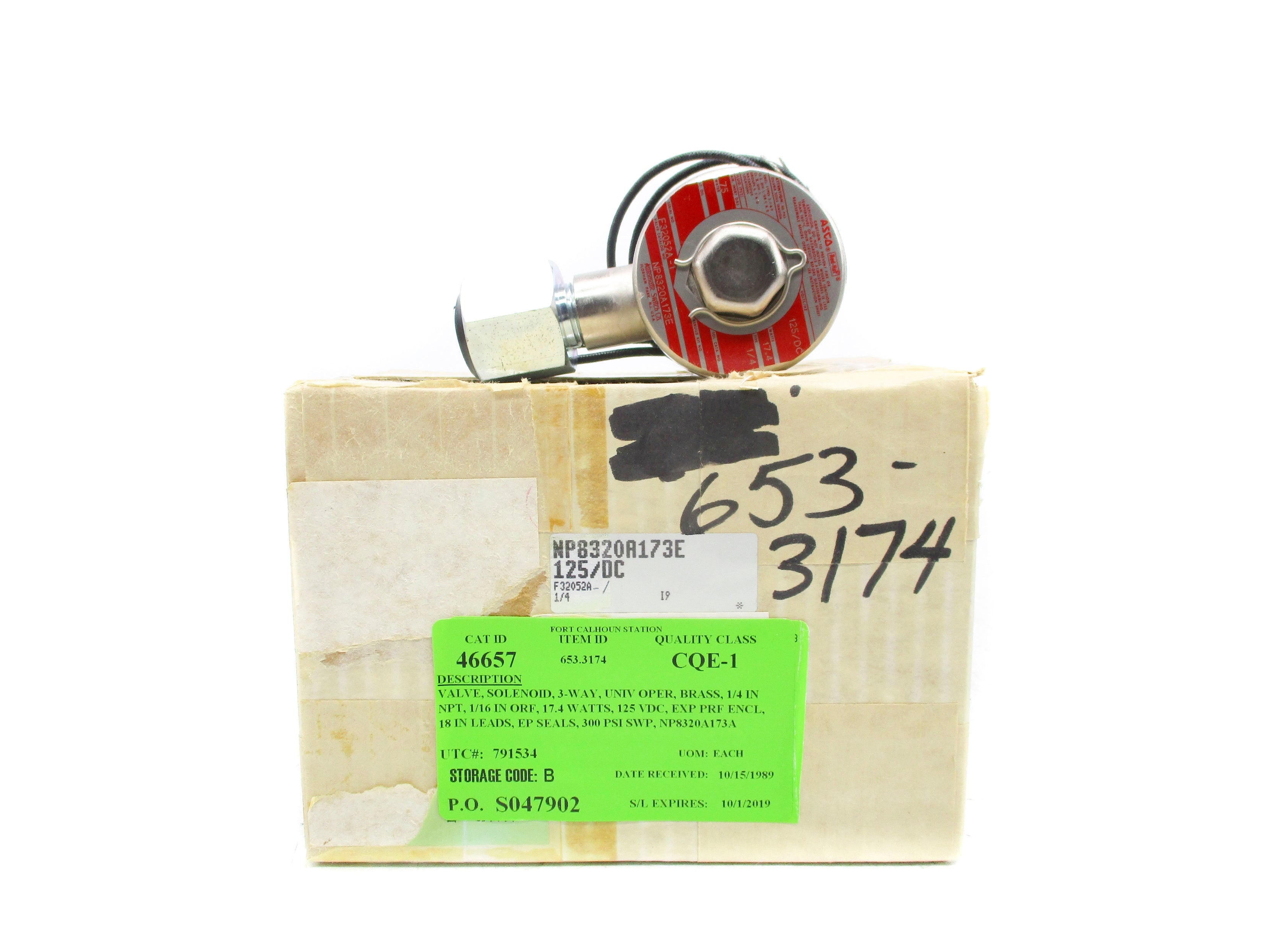 ASCO NP8320A173E 125VDC 1/4" NSMP