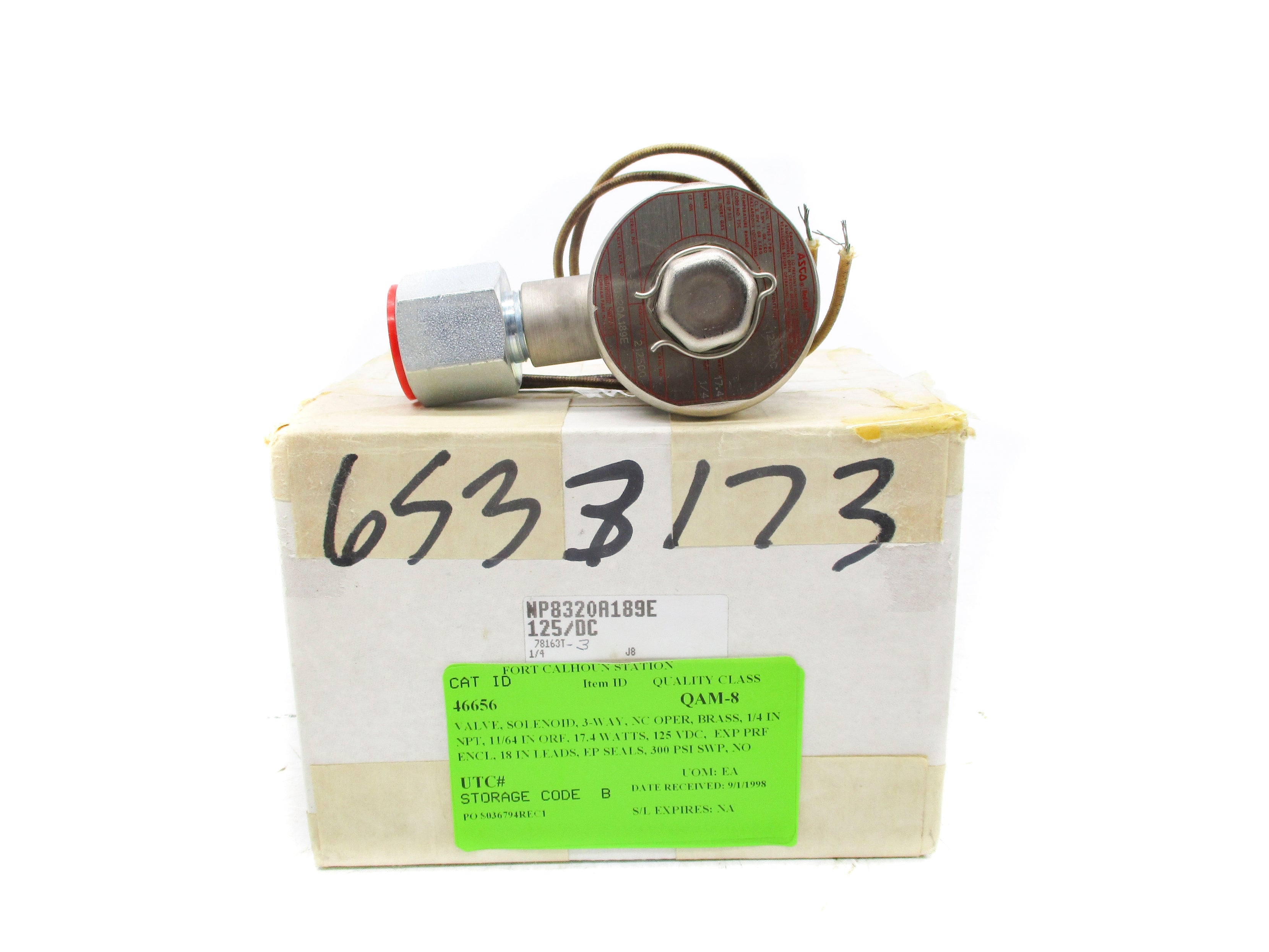 ASCO NP8320A189E 125VDC 300PSI 1/4" NSMP