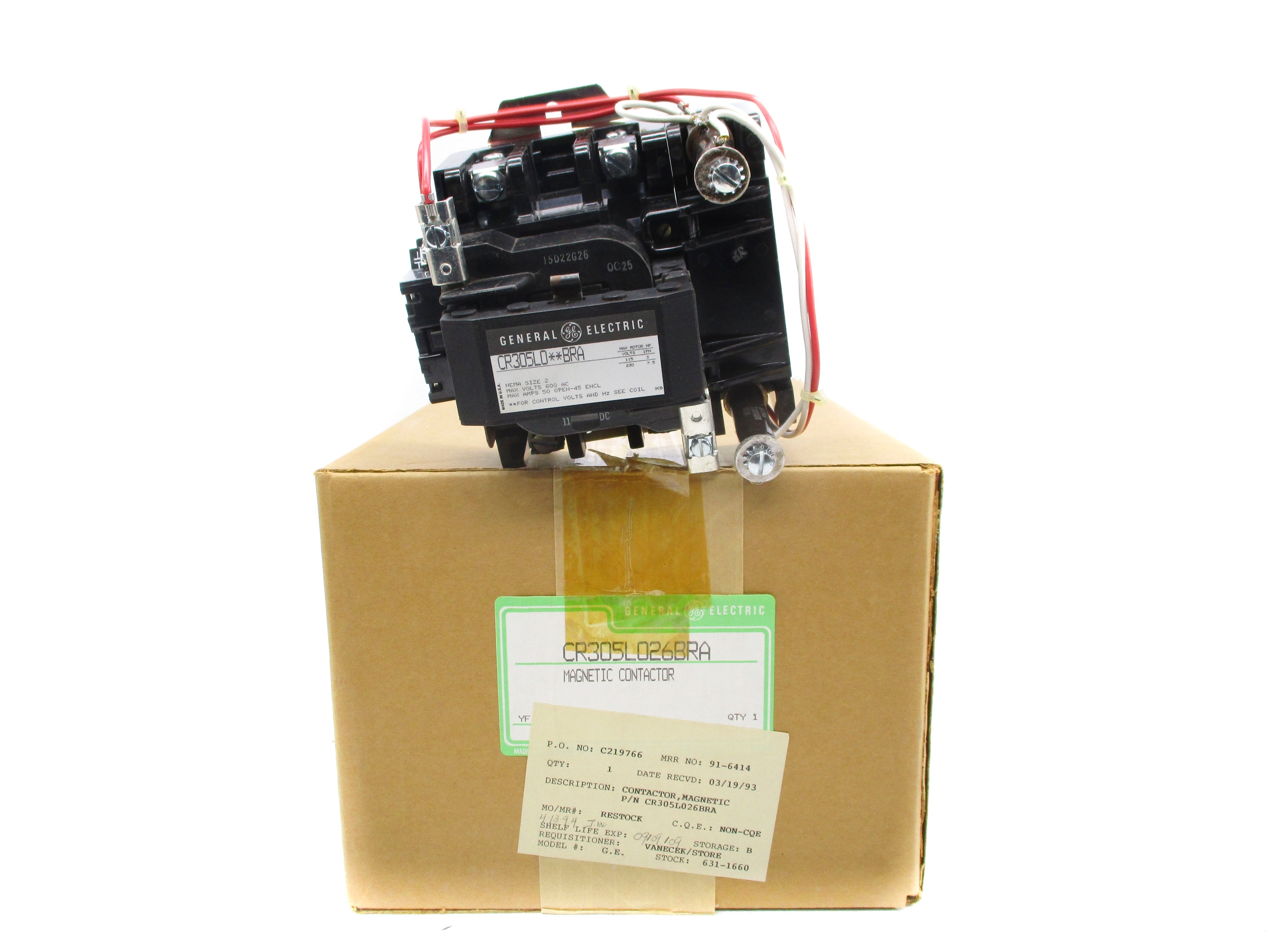 GENERAL ELECTRIC CR305L026BRA 125VDC  NSMP