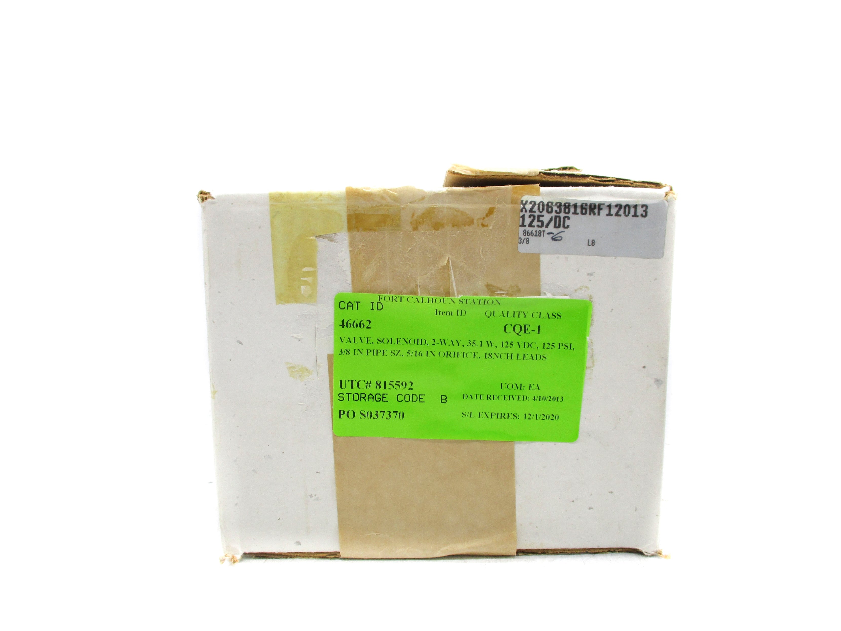 ASCO X2063816RF12013 125VDC 0-125PSI 3/8" NSMP