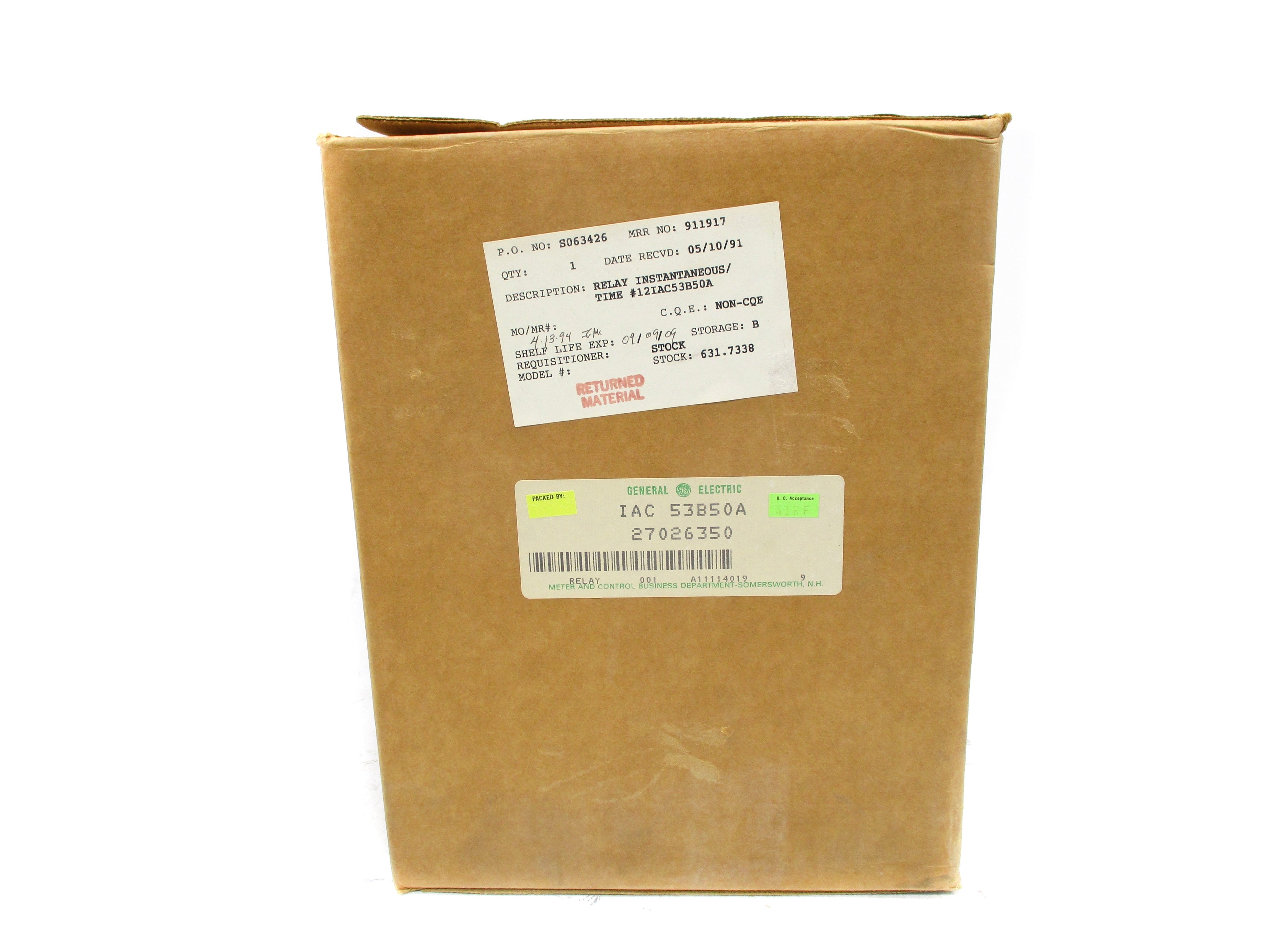 GENERAL ELECTRIC 12IAC53B50A NSMP