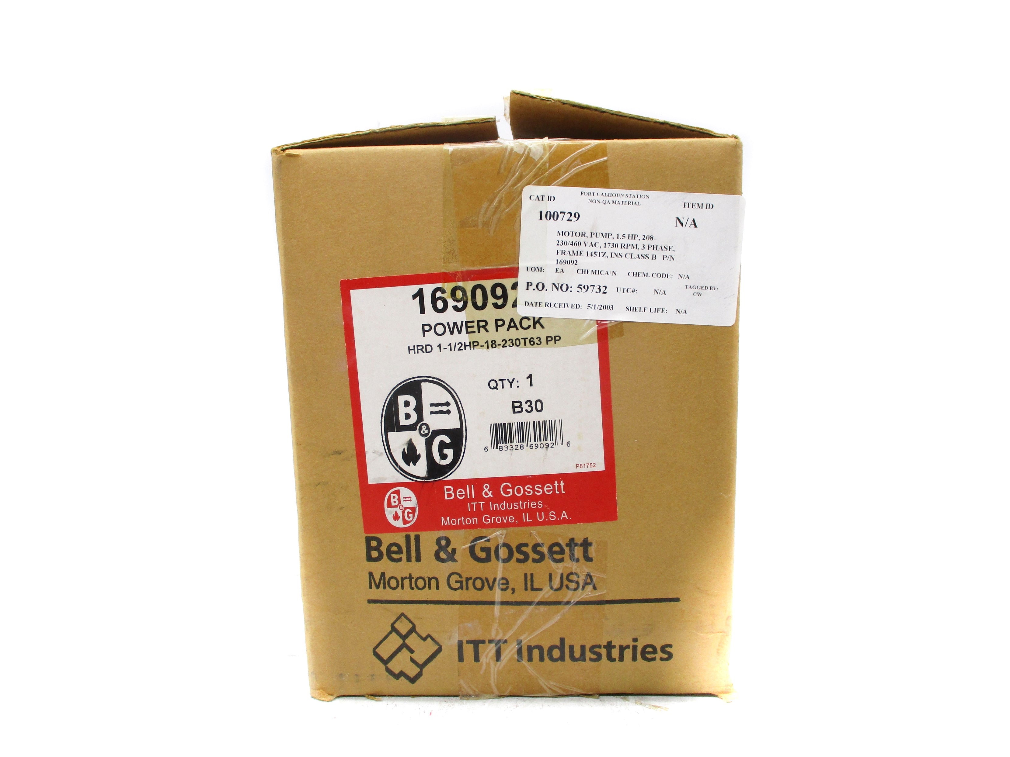 BELL & GOSSETT 169092 NSMP