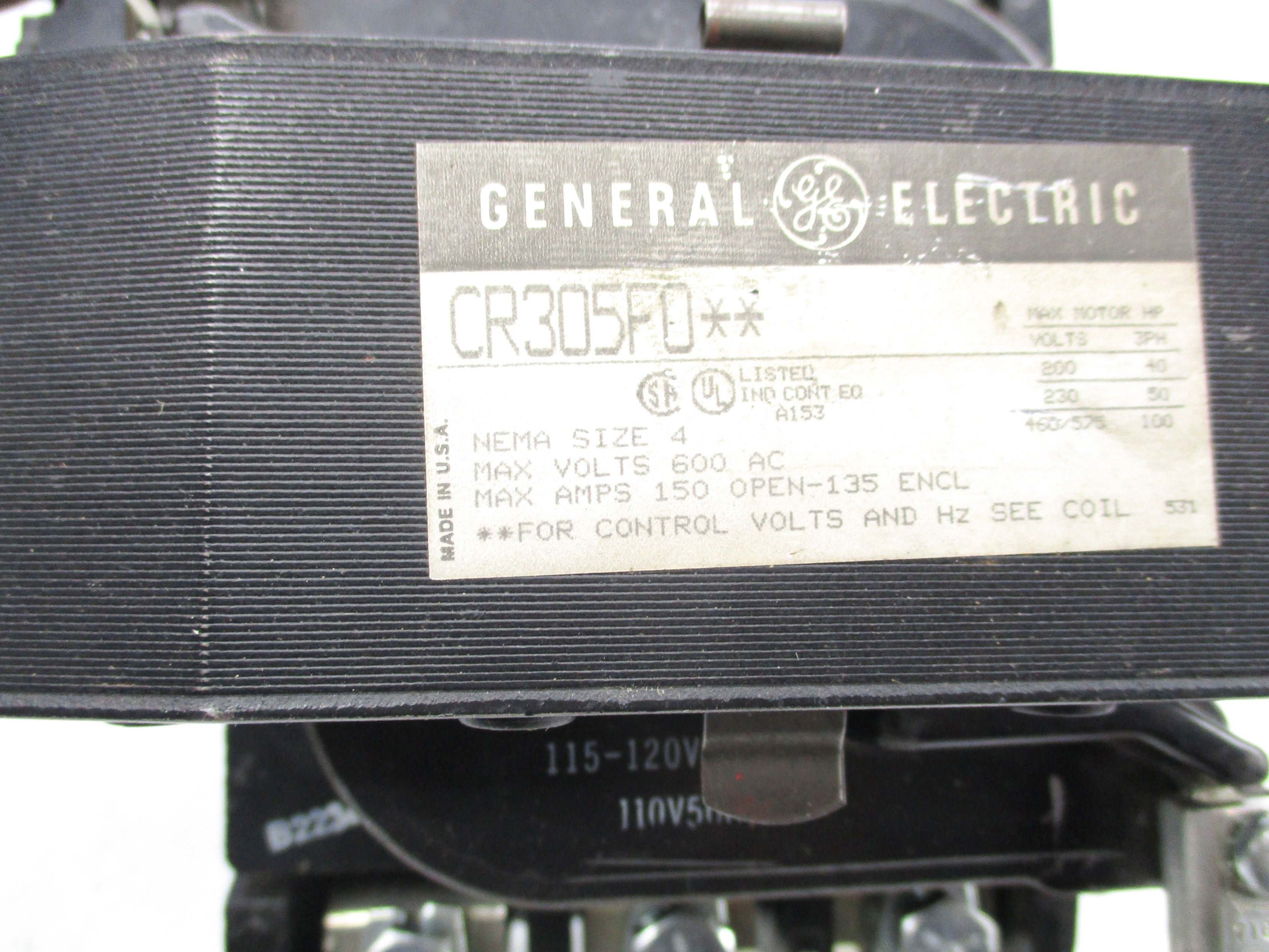 GENERAL ELECTRIC CR305F0** UNMP