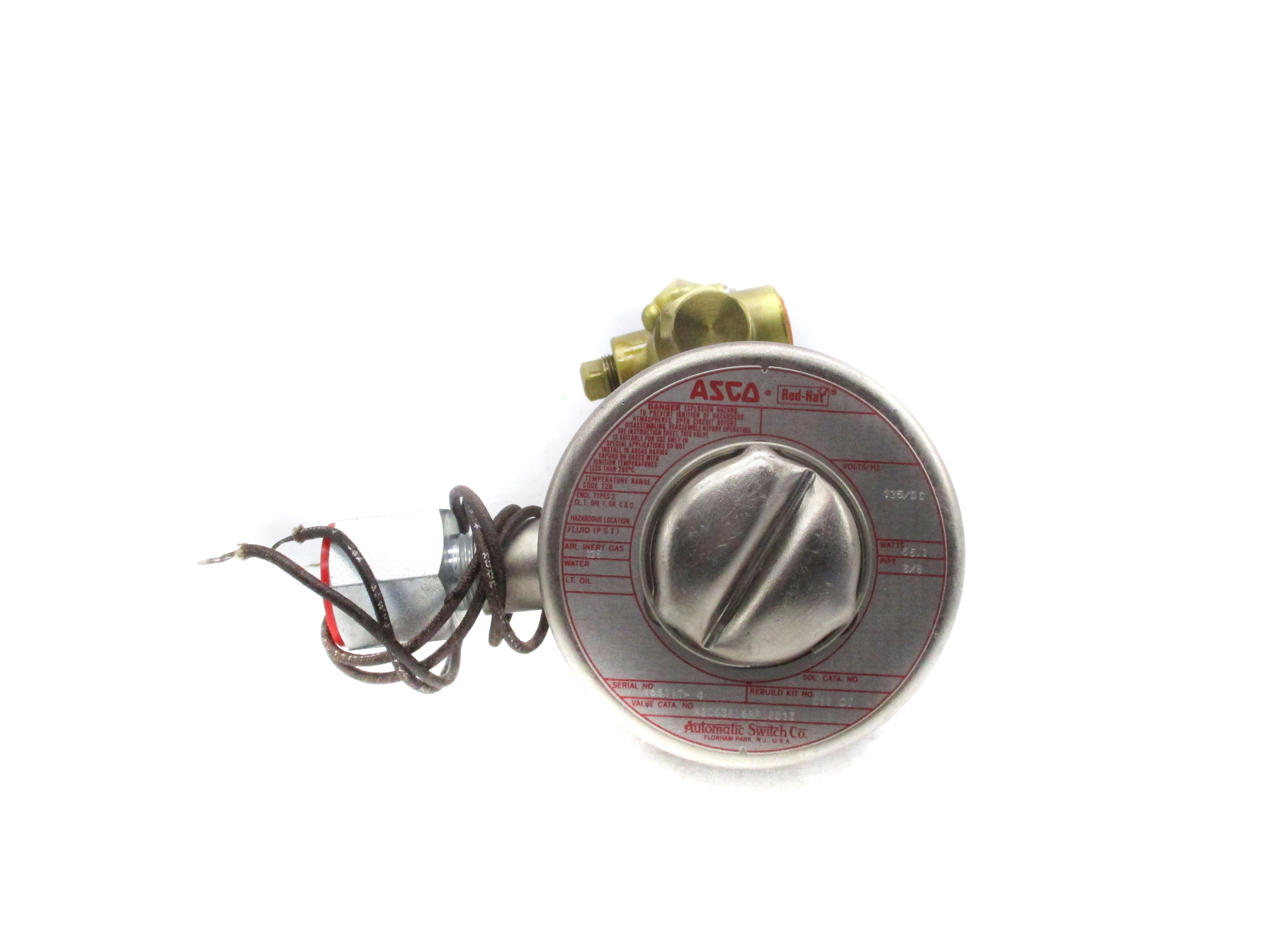 ASCO X2063816RF12013 125VDC 0-125PSI 3/8" NSNP