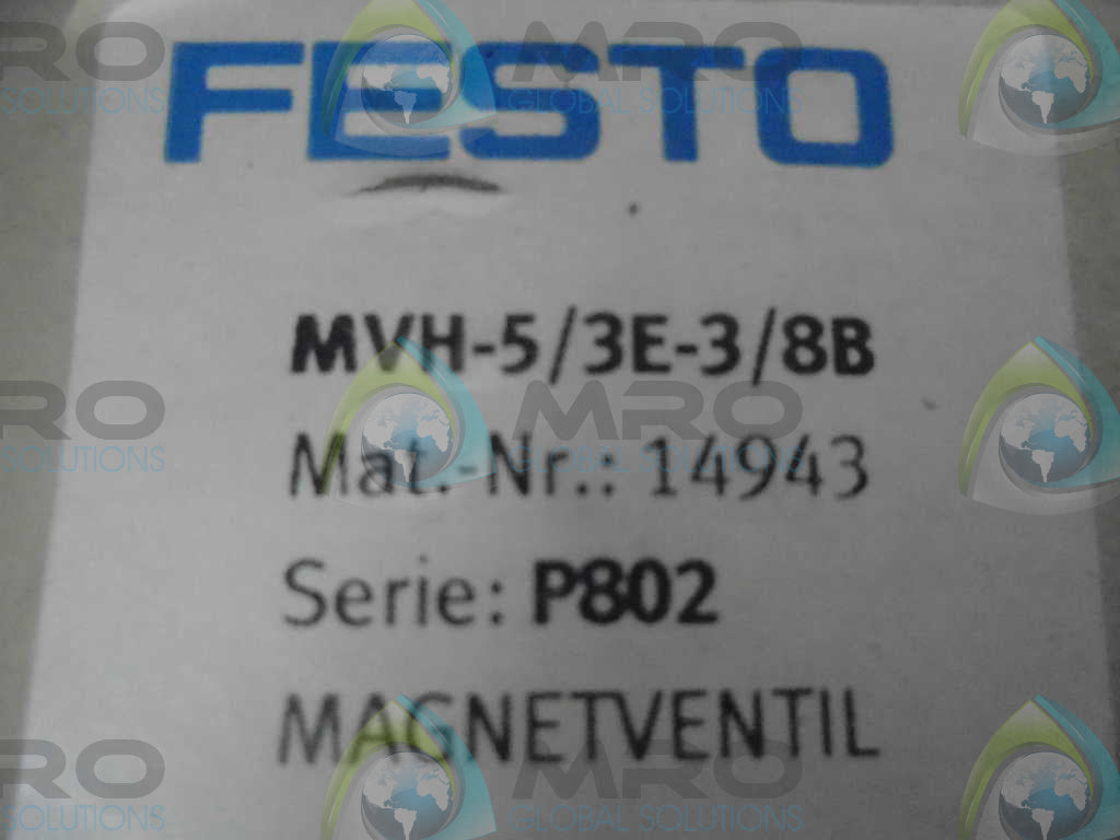 FESTO MVH-5/3E-3/8B MAGNETVENTIL *NEW IN BOX*