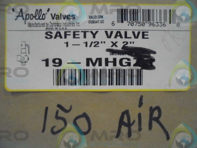APOLLO VALVES 19MHGK150 SAFETY VALVE *NEW IN BOX*
