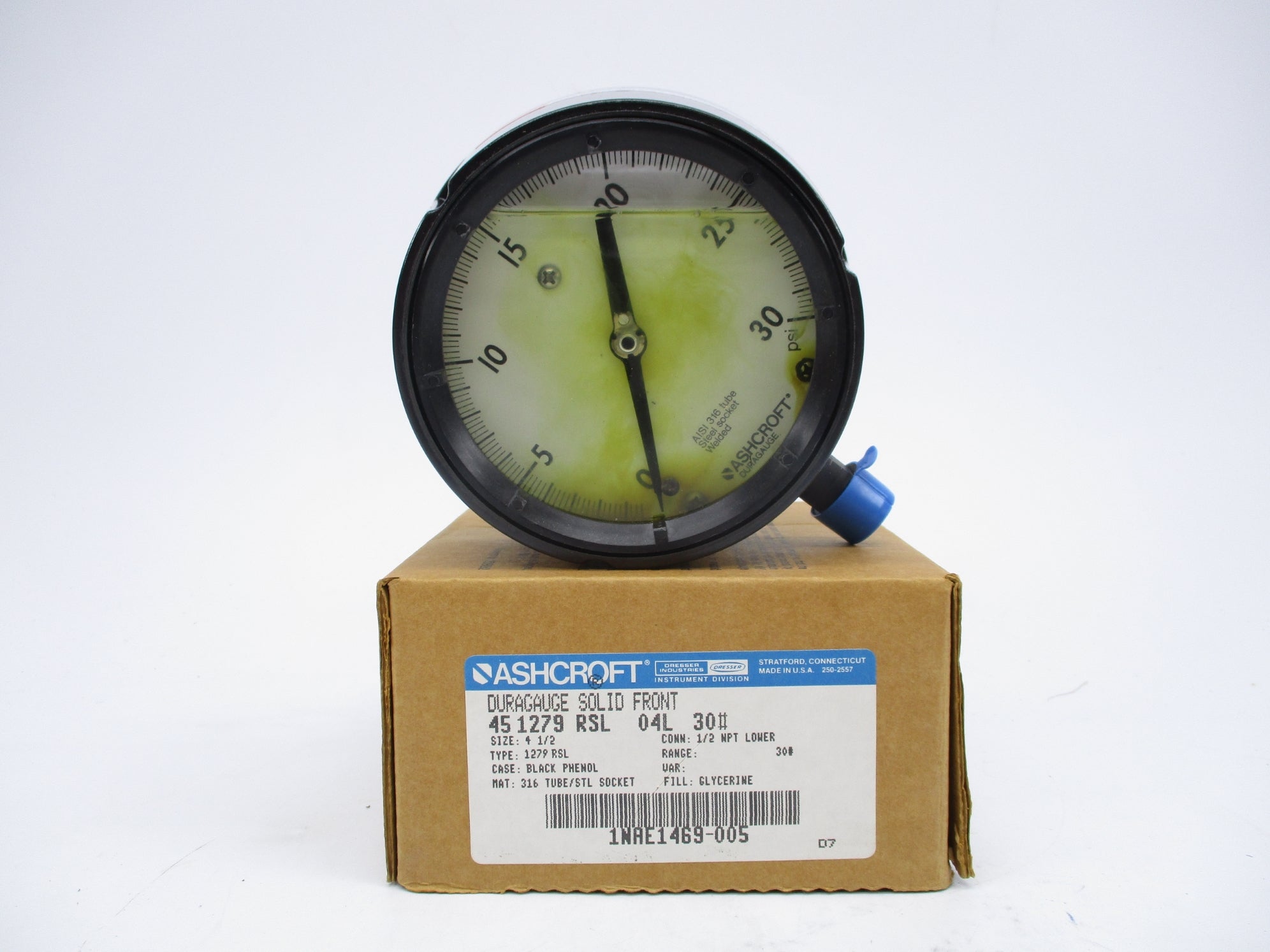 ASHCROFT 451279RSL04L30# 0-30PSI NSMP