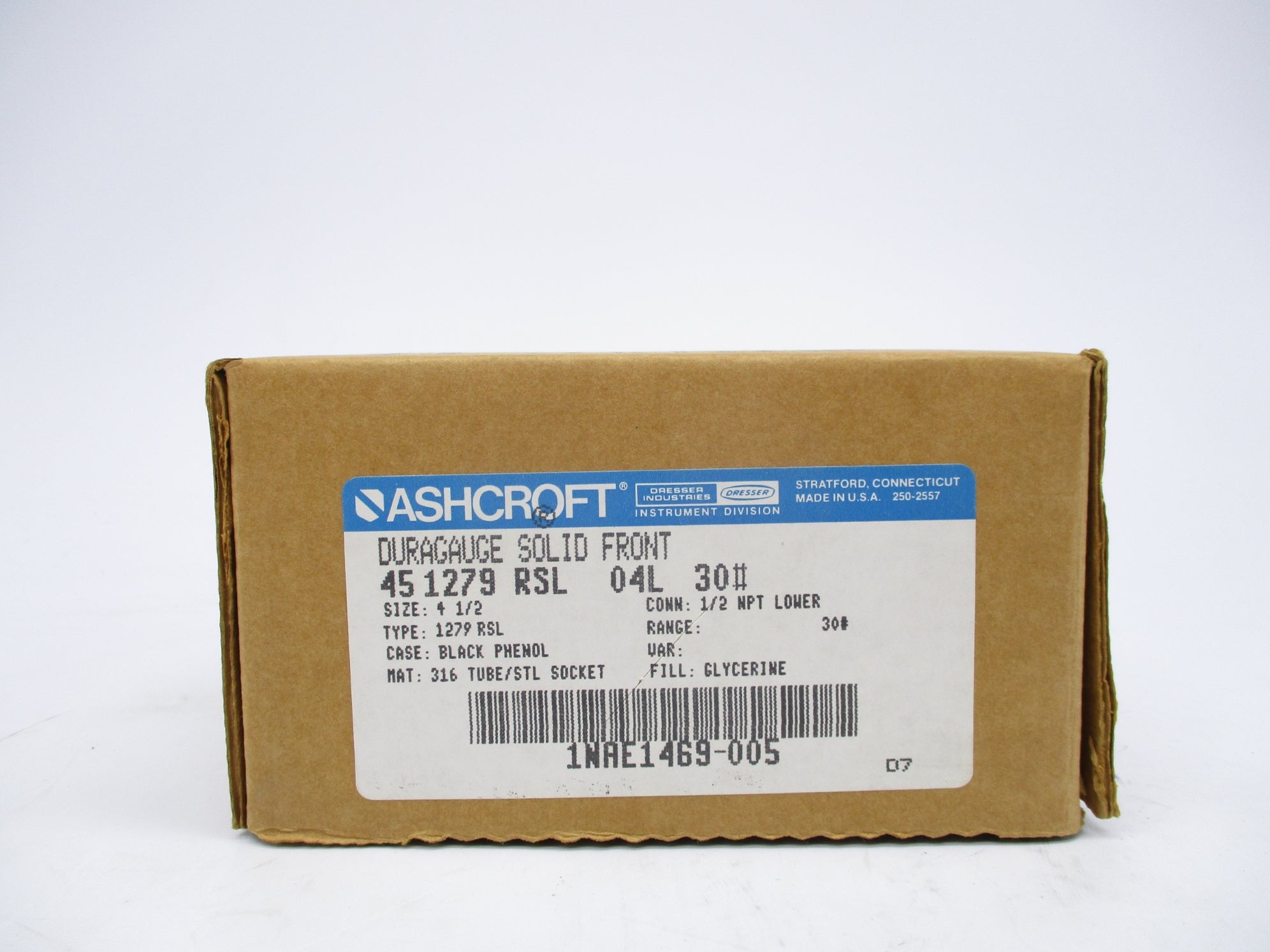 ASHCROFT 451279RSL04L30# 0-30PSI NSMP