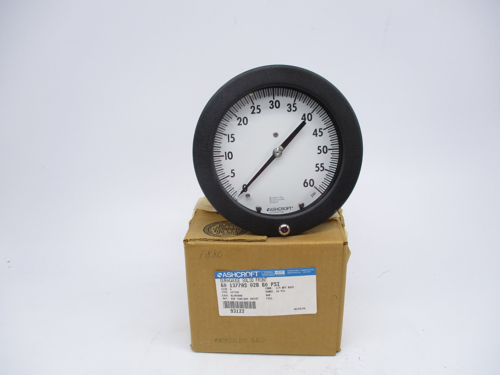 ASHCROFT 601377AS02B60 0-60PSI NSMP